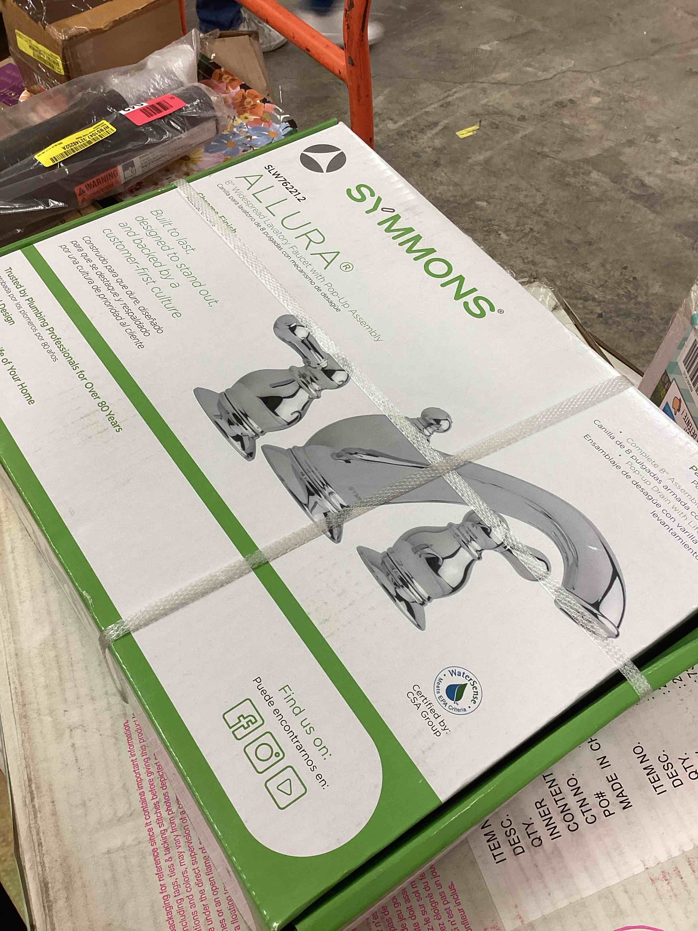 Condition photo showing New/Like New for symmons allura bathroom faucet double handle with drain assembly