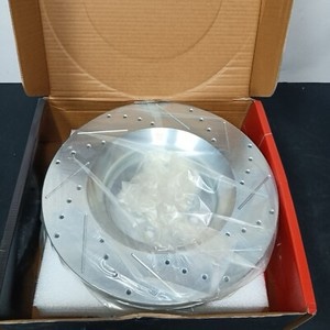 a-premium front drilled and stotted disk brake rotors (brs53064) 2 pack