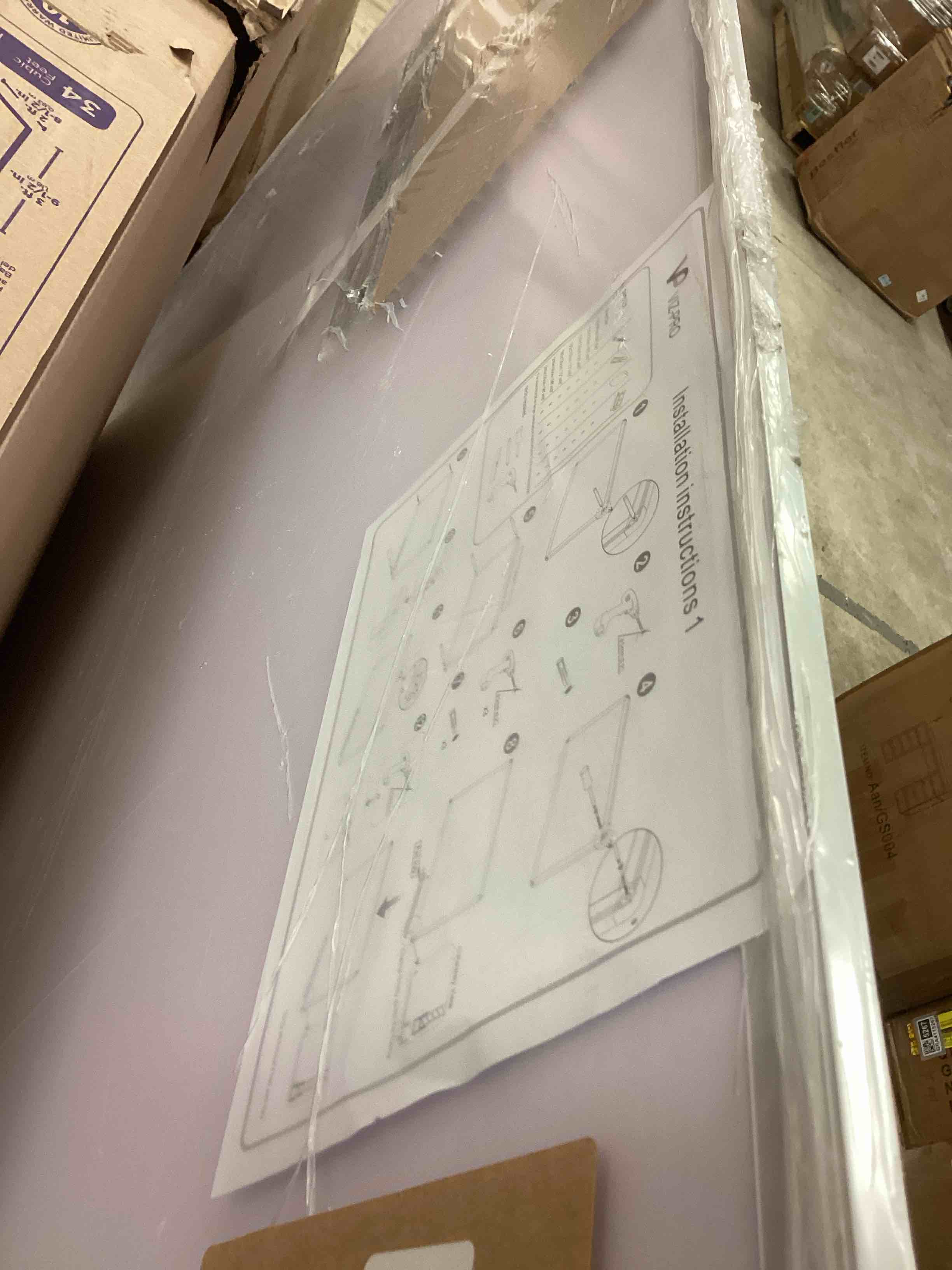 Condition photo showing New/Like New for viz-pro dry erase board/magnetic whiteboard, 72 x 48 inches, large wall mounted board for school office and home 6' x 4'
