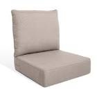 Bellefurn Duraolex 22 in. W x 24 in. D x 6 in. Thick 2-Piece Deep Seating Outdoor Lounge Chair Olefin Cushion, Beige