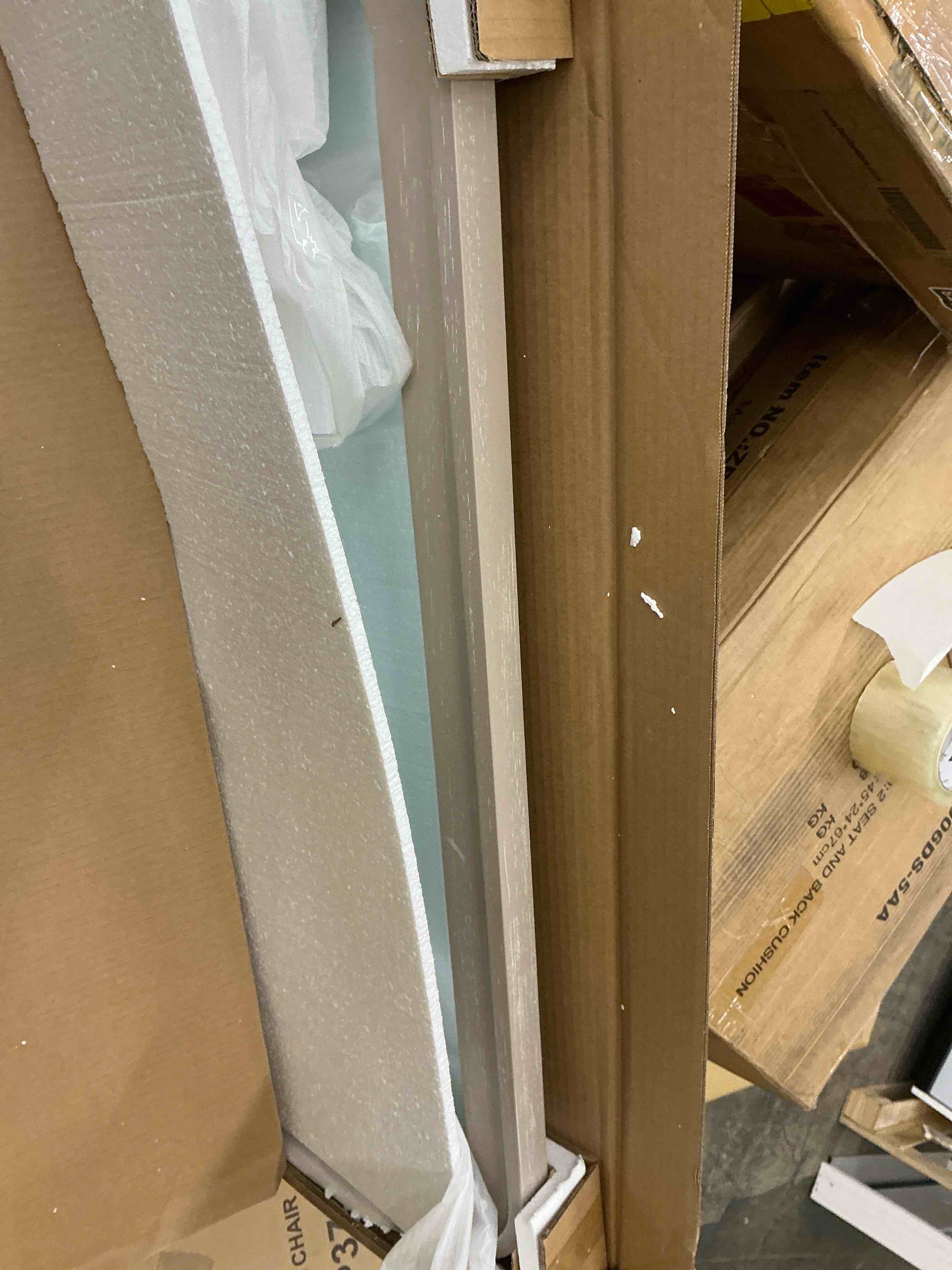 Condition photo showing Good Condition for round hill furniture inc. mirror light gray 