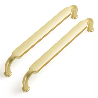Miaokesen 5-1/16-in , 128mm Center to Center Light Brushed Brass Cylindrical Handle Drawer