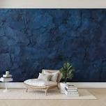 peel and stick canvas wallpaper wall mural luxurious navy blue 