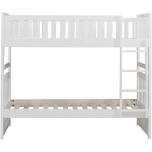 Caribou White with Natural Wood Twin Over Twin Bunk Bed (incomplete 2 boxes only) (box a and b)