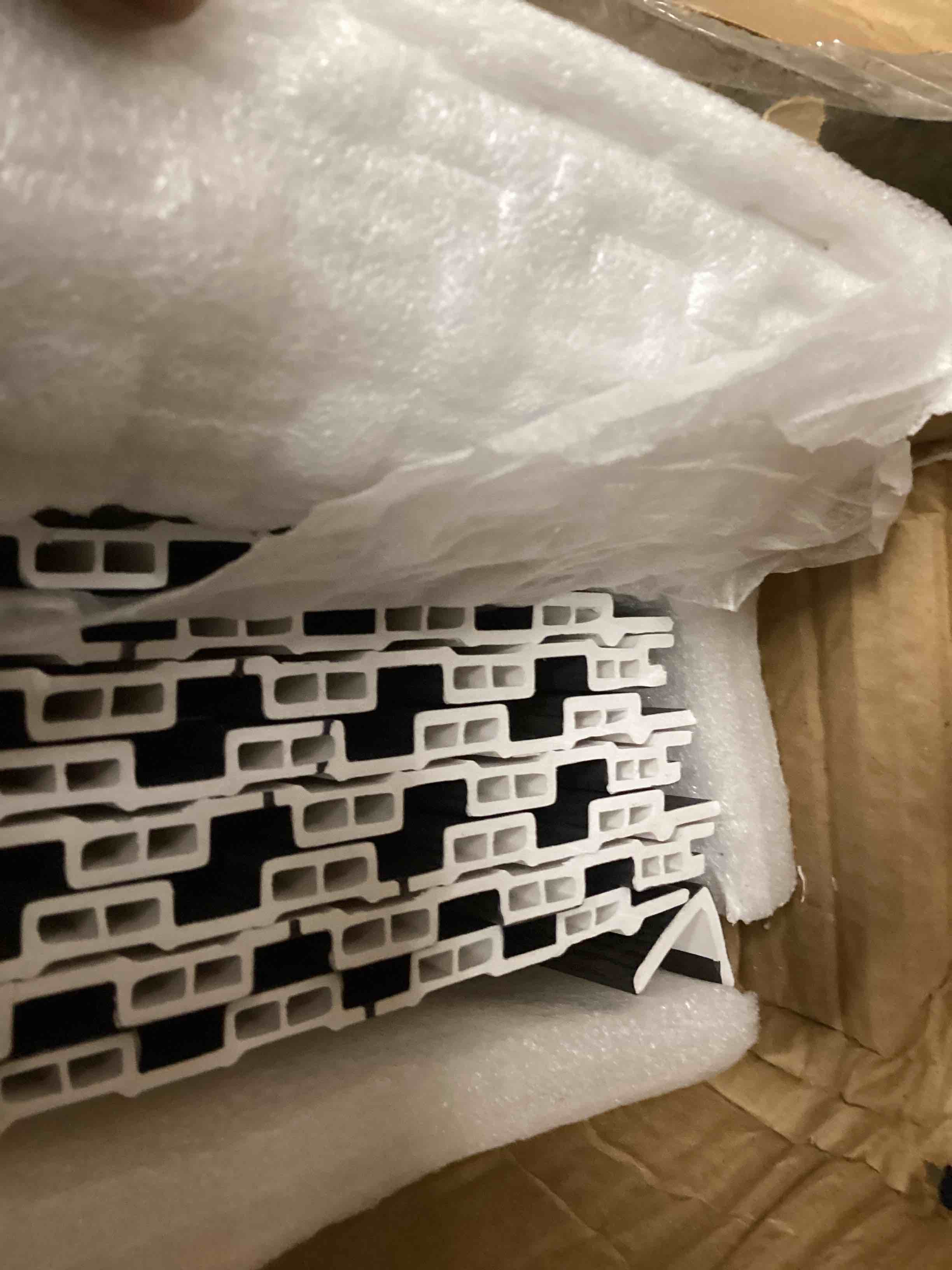 Condition photo showing Good Condition for wpc slat wall panels 8 pack 96" x 6", waterproof fluted wall paneling, accent 3d wall panel for wall decor, bathroom, bedroom, office - low grille black (cover approx.32 sq.ft) 96 x 6 inch black