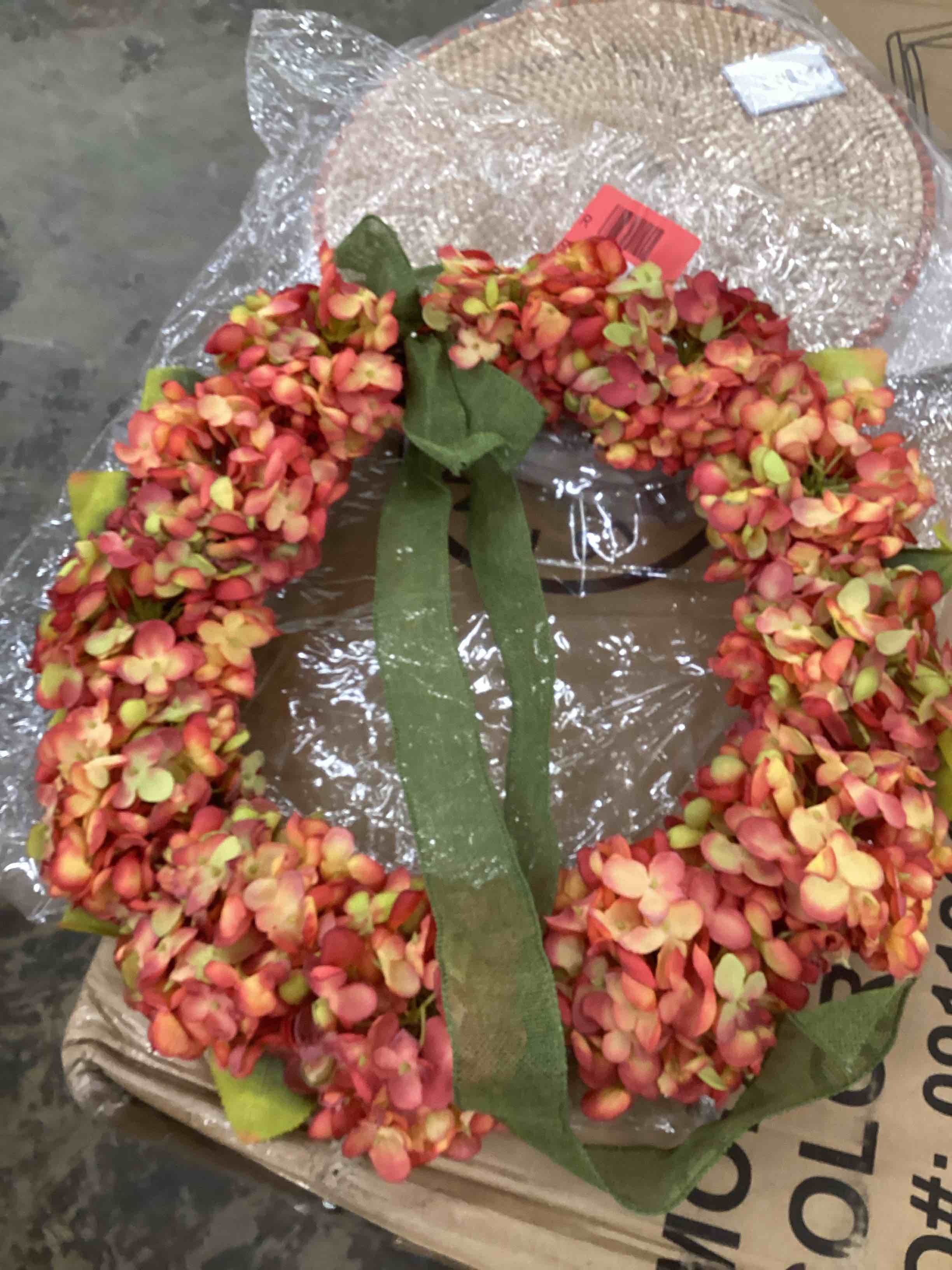 Condition photo showing Good Condition for autumn color door hanging hydrangea garland door hanging flower decoration garden wind wall hanging