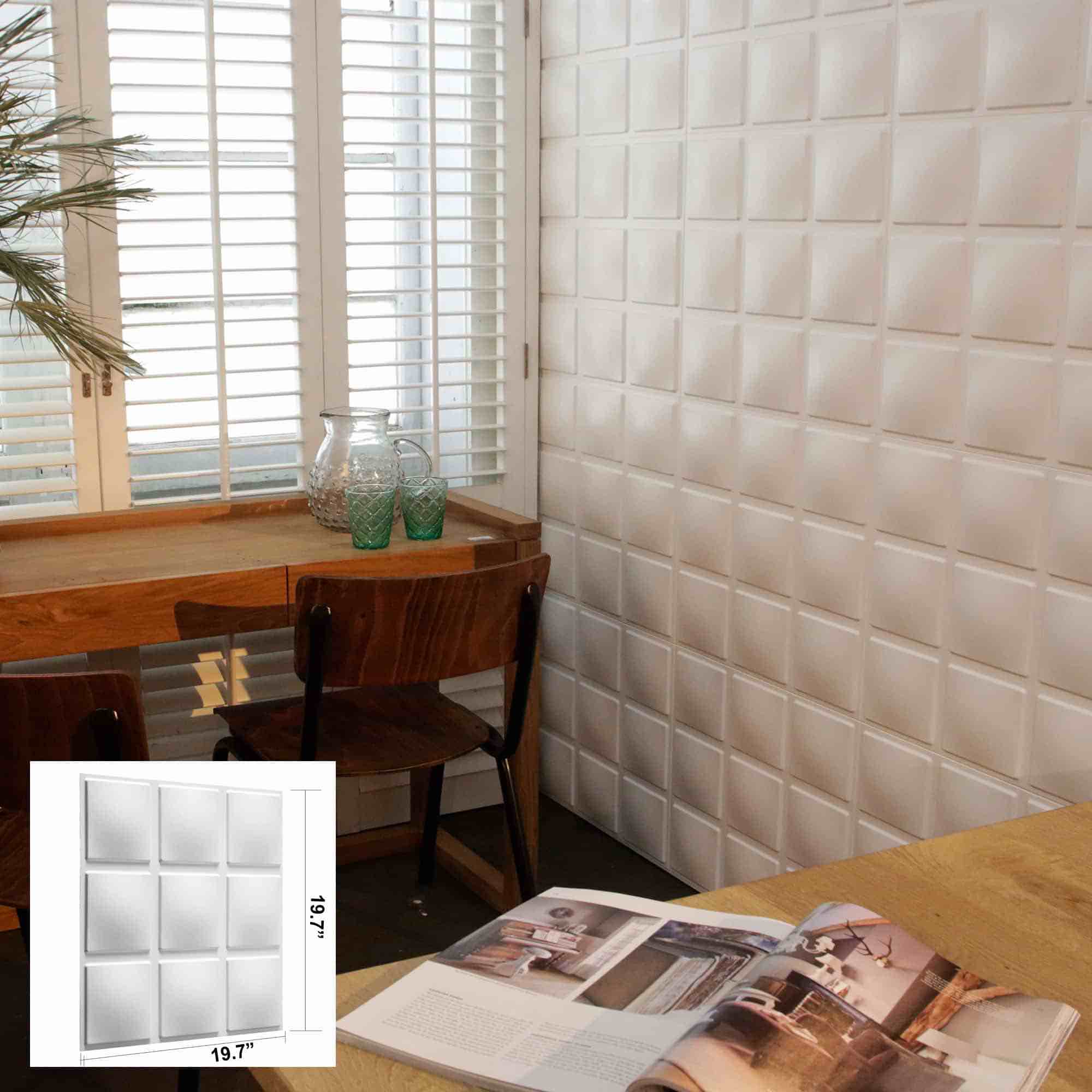 Decorative Wall Tile , Art3d plantfiber textured