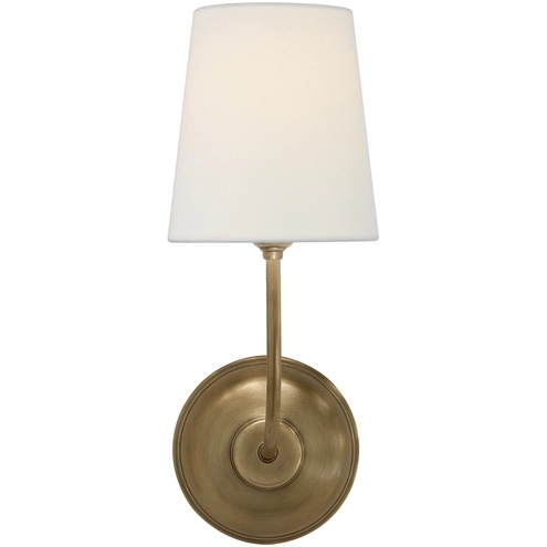 Thomas O'Brien Vendome 1 Light 5.5 inch Hand-Rubbed Antique Brass Single Sconce Wall Light in Linen ( only 1pc)