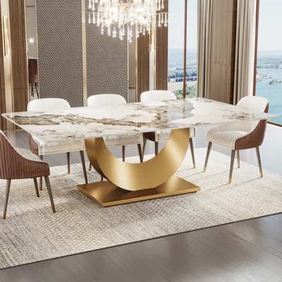 ayva 78.7” sintered stone dining table 