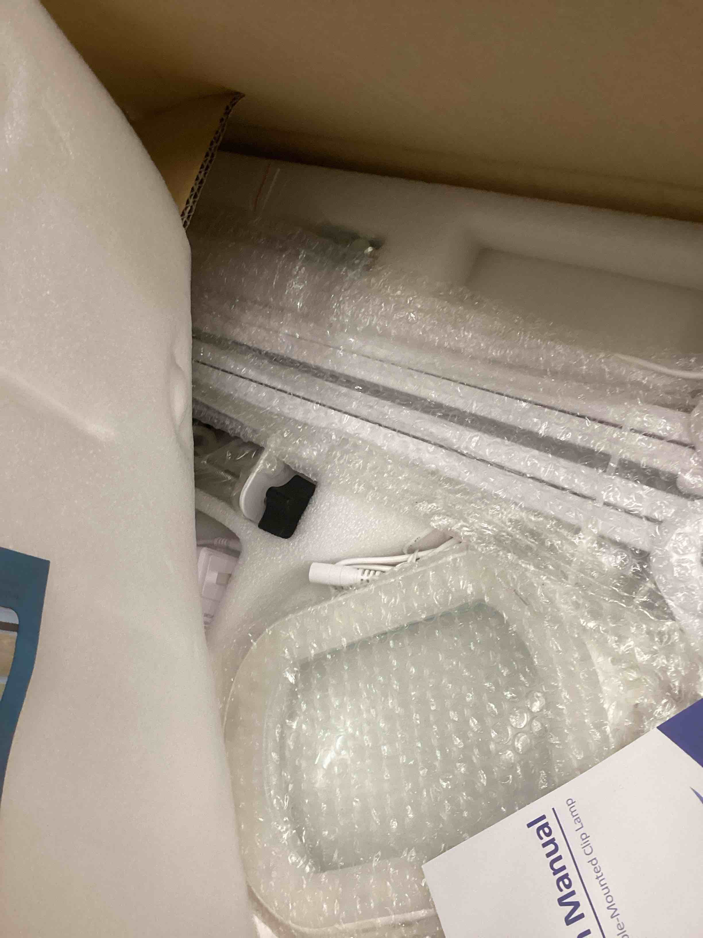 Condition photo showing Good Condition for 10X Magnifying Glass with Light and Stand, Large Rectangle Optical Glass Lens Floor lamp with 5 Wheels Rolling Base, 5 Color Modes LED Lighted Hands Free Magnifier for Reading Esthetician Facial Craft White With Base 10X