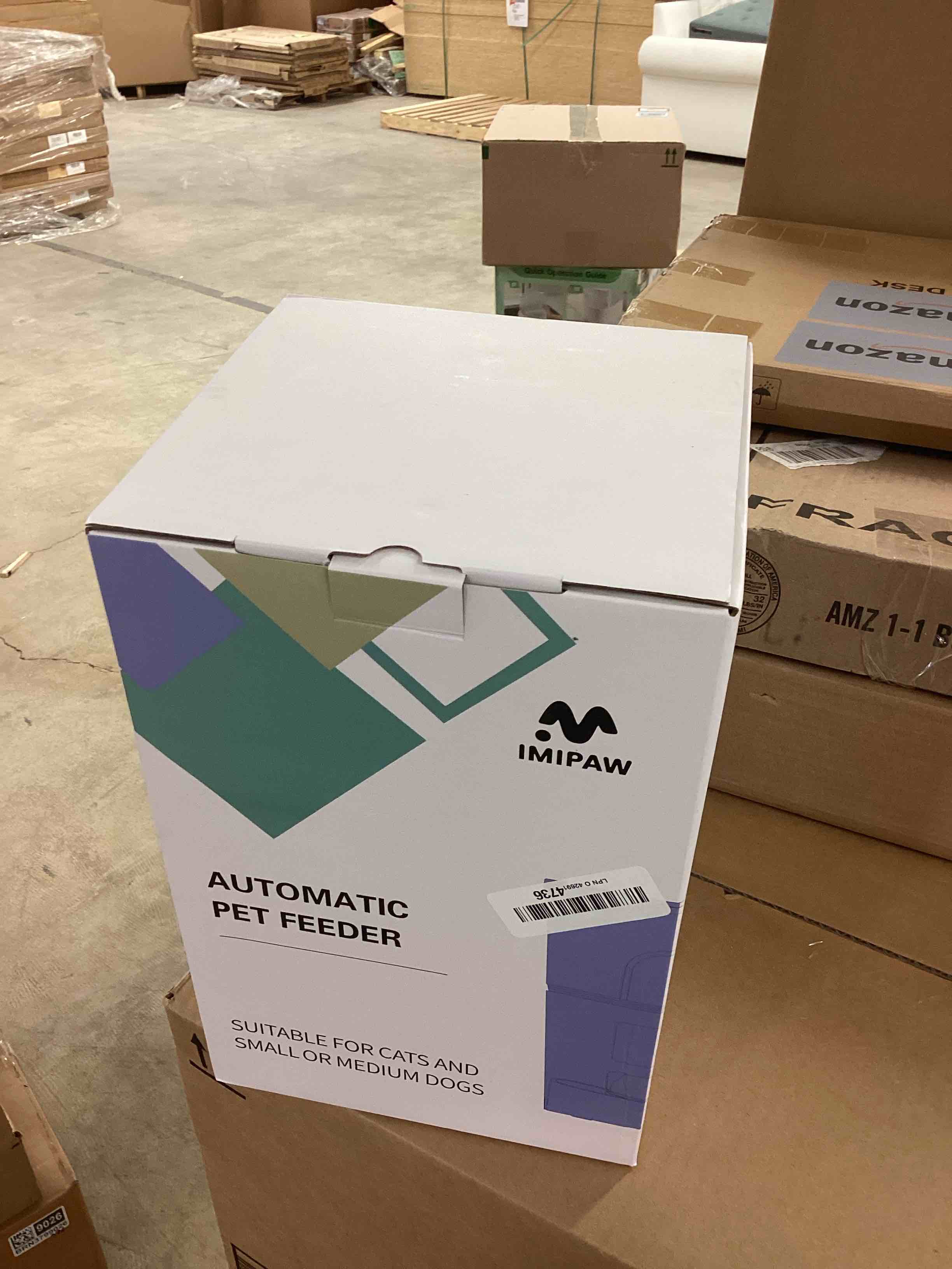 Condition photo showing New/Like New for IMIPAW Automatic Cat Feeders, 3L Timed Cat Dry Food Dispenser with Desiccant Bags, Dual Power Supply, Programmable Portion Size, 6 Meals, 20 Portions Per Day, Auto Pet Feeder for Cats and Small Dogs 3L White