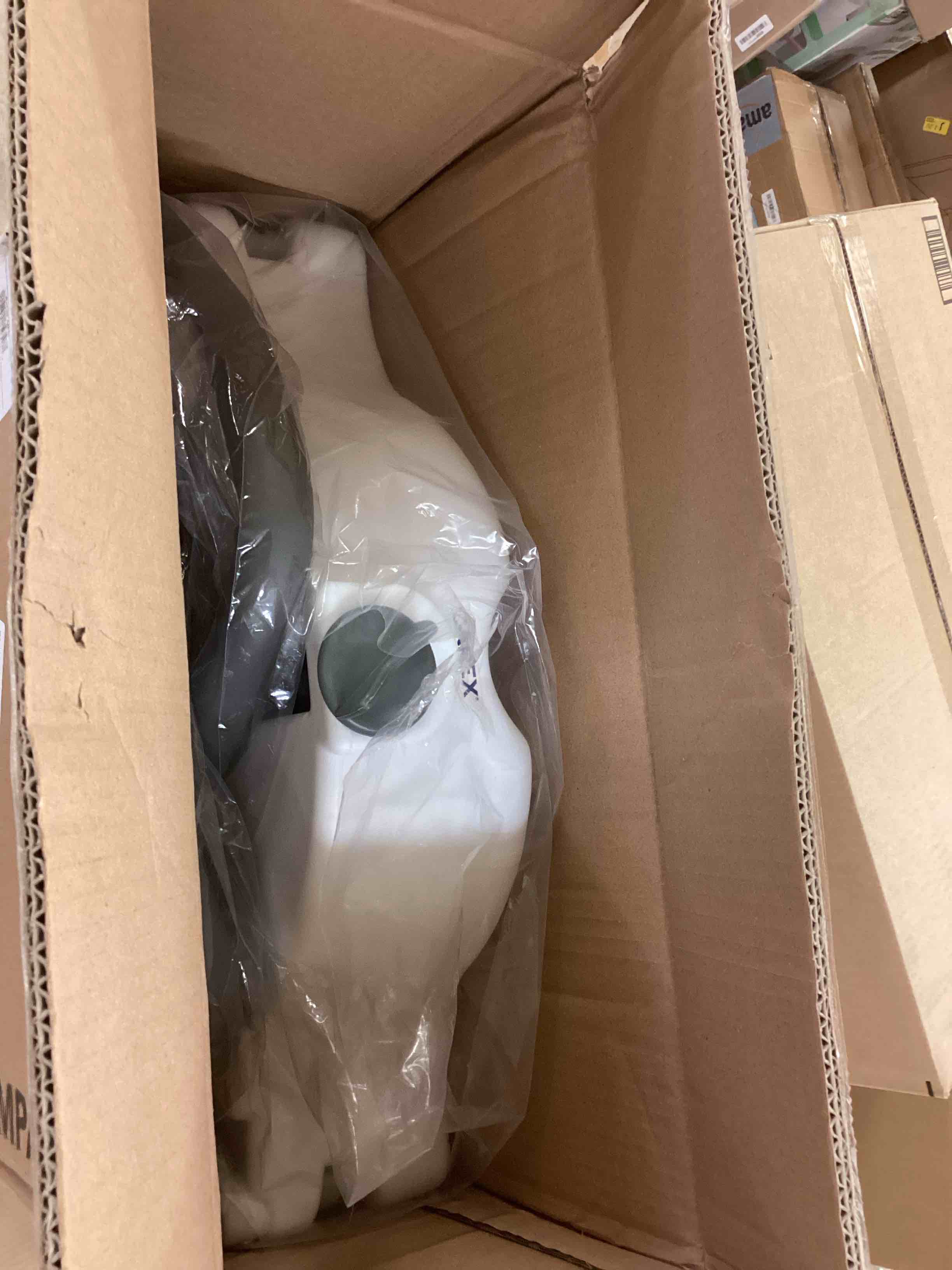 Condition photo showing Good Condition for Carex E-Z Lock Raised Toilet Seat with Handles - 4.5 Inch Toilet Seat Riser with Arms, Toilet Riser Fits Most Toilets, Elongated or Round, Toilet Seat Lifter, White
