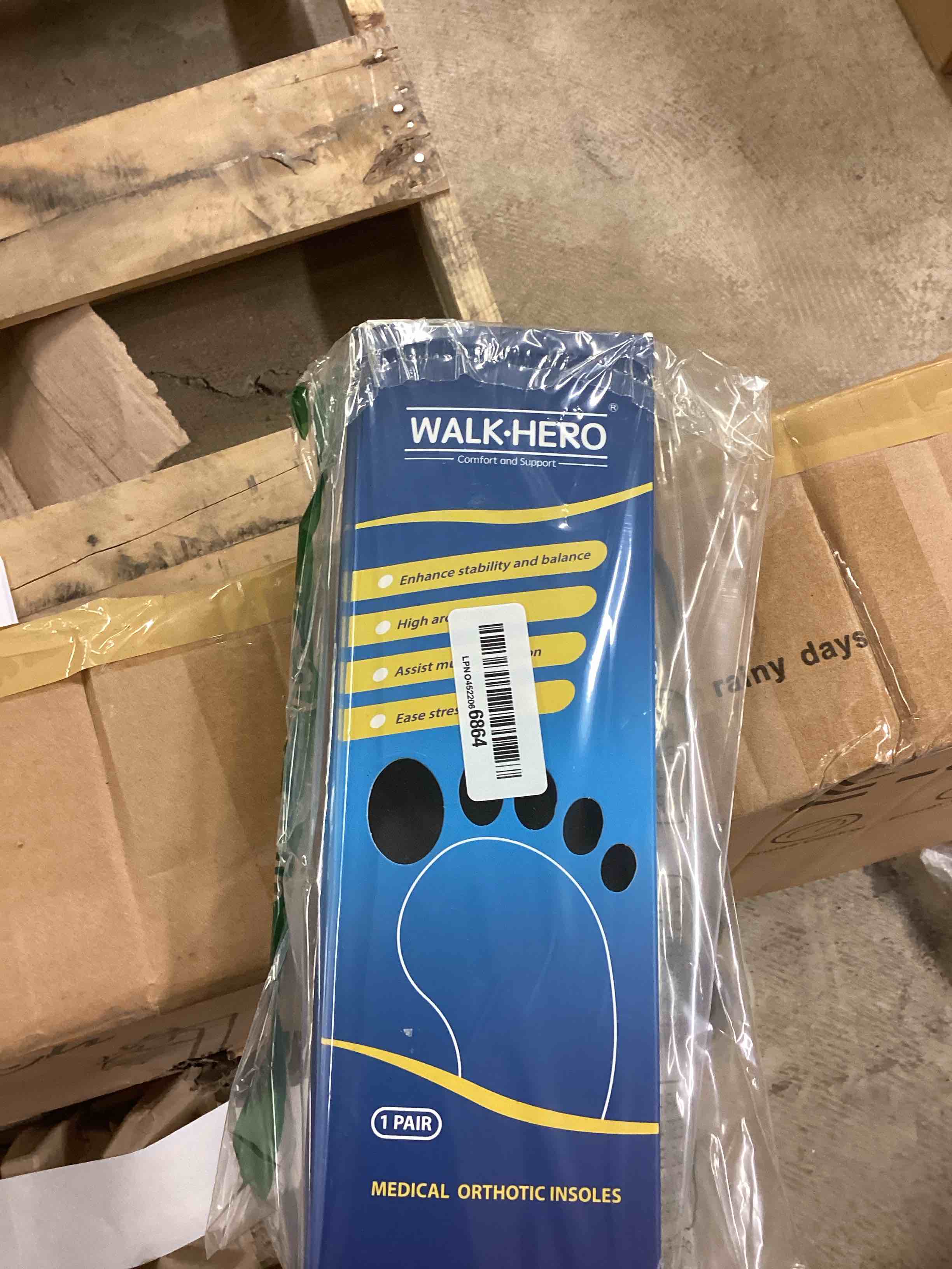 Condition photo showing New/Like New for Plantar Fasciitis Insoles for Men Women - Orthotics Inserts, Shoe Insoles Arch Support Flat Feet Inserts Work Boot Insole (Mens 10-10 1/2 | Womens 12-12 1/2) Blue Mens 10 - 10 1/2 | Womens 12 - 12 1/2
