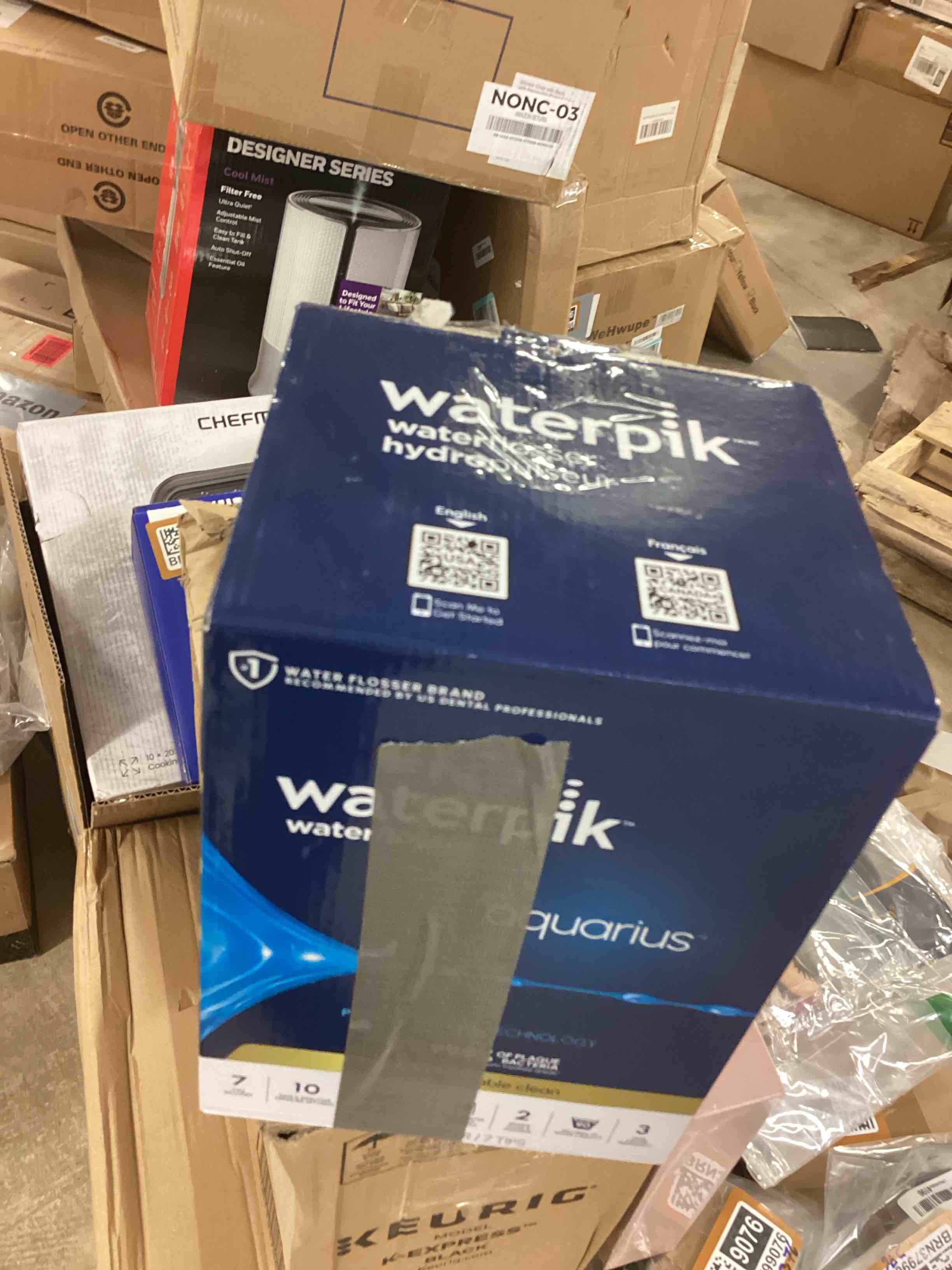 Condition photo showing Good Condition for Waterpik Aquarius Water Flosser For Teeth Cleaning, Gums, Braces, Dental Care, Electric Power With 10 Settings, 7 Tips For Multiple Users And Needs, ADA Accepted, Black WP-662, Packaging May Vary