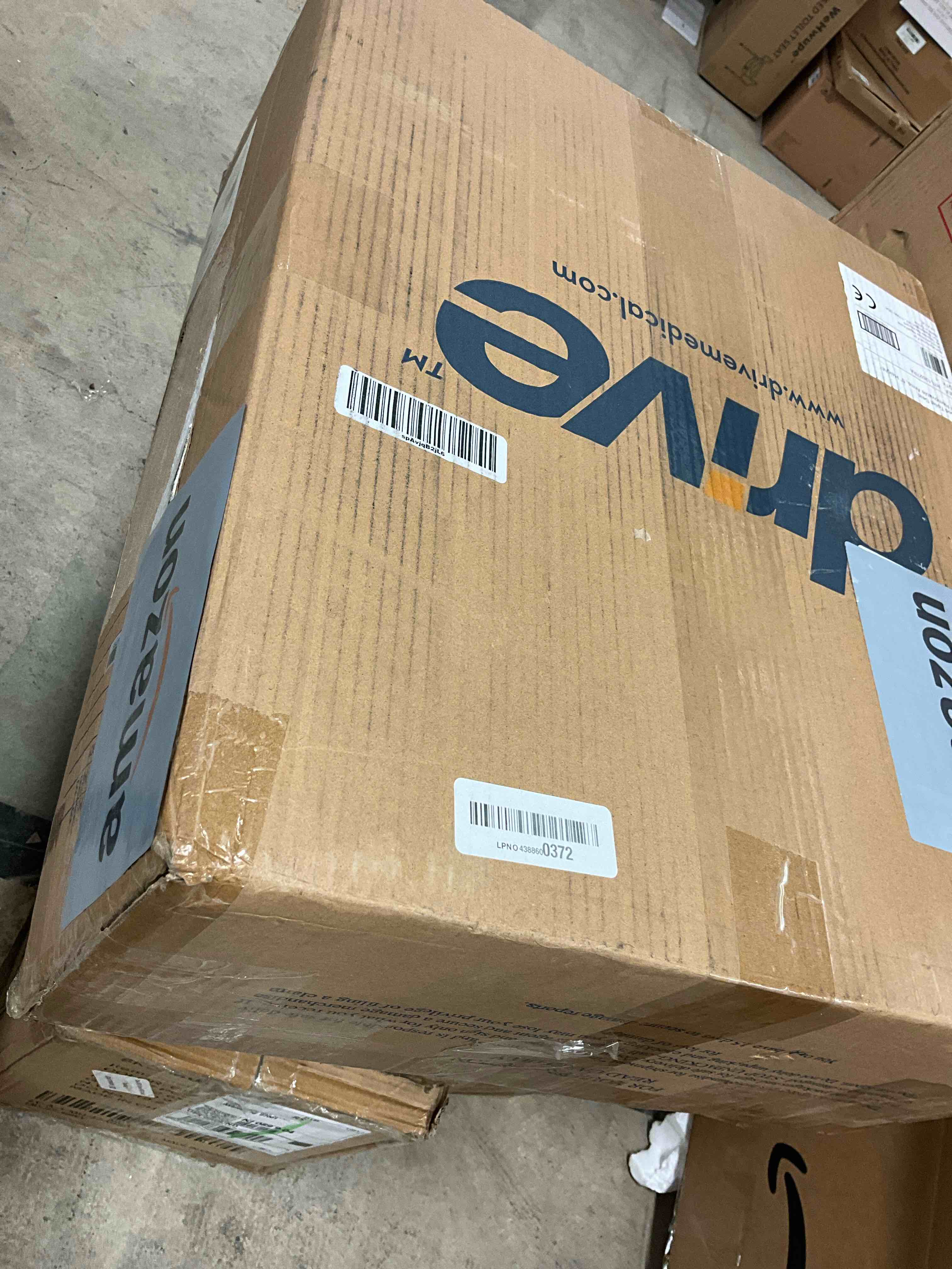 Condition photo showing New/Like New for Drive Medical 2-in-1 Raised Toilet Seat with Removable Padded Arms - Elevated Bathroom Safety Support - Secure Locking Attachment - Easy Height Assistance - Durable Plastic Construction Standard