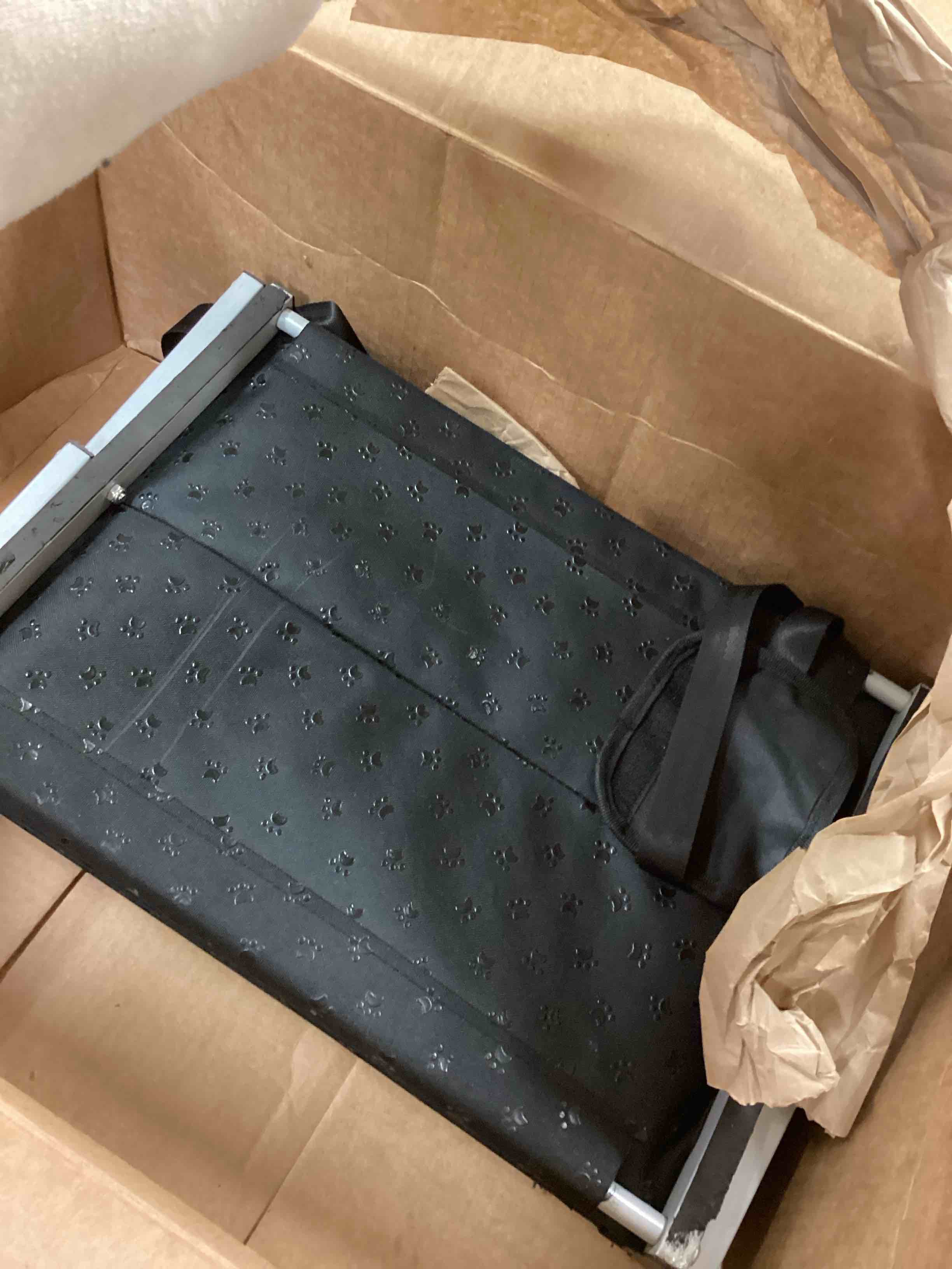 Condition photo showing As Is for Dog Stairs for Cars,Folding Dog Steps for Large Dogs,Portable Pet Stairs for Cars,Trucks,SUV,Lightweight Pet Ramp with Non-Slip Surface Support Up to 200 lb,5 Steps