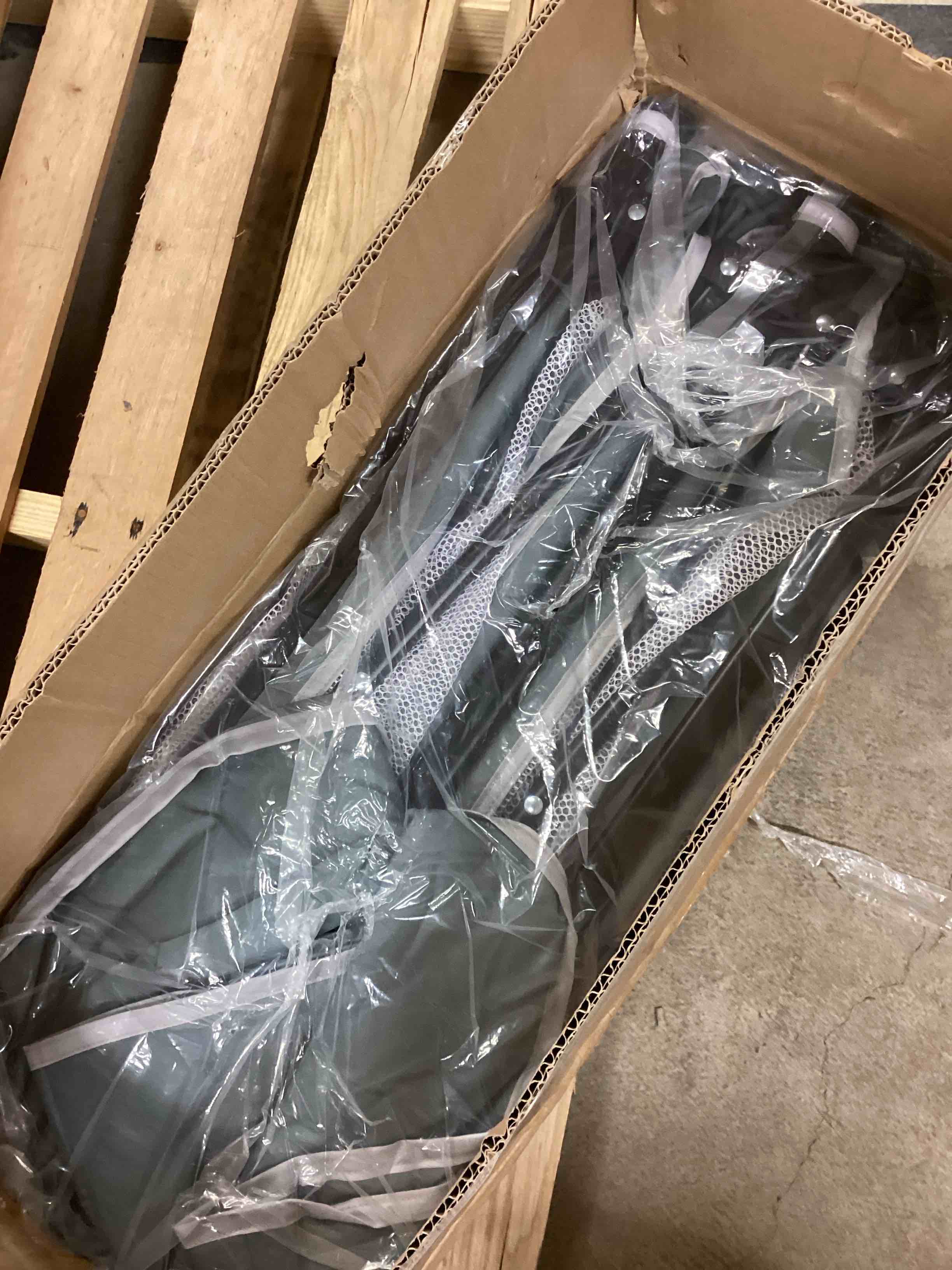 Condition photo showing New/Like New for Foldable Baby Playpen with Mat,50"×50" Collapsible Playard for Babies and Toddlers,Indoor&Outdoor Kids Safety Play Pen,Portable Travel Playpen ?with Travel Pack and 50 Ocean Balls Grey 50*50*27