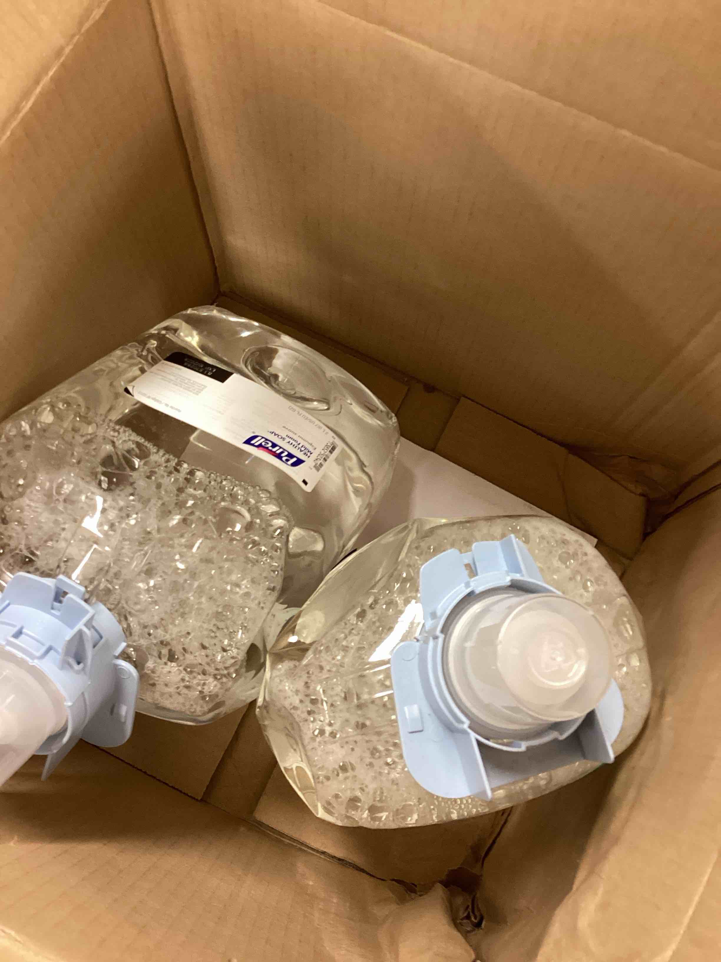 Condition photo showing Good Condition for (Exp:10/2028) PURELL HEALTHY SOAP Mild Foam, Fragrance Free, 1200 mL Foam Hand Soap Refill for PURELL CS8 Automatic Soap Dispenser (Pack of 2) – 7874-02 - Manufactured by GOJO, Inc.