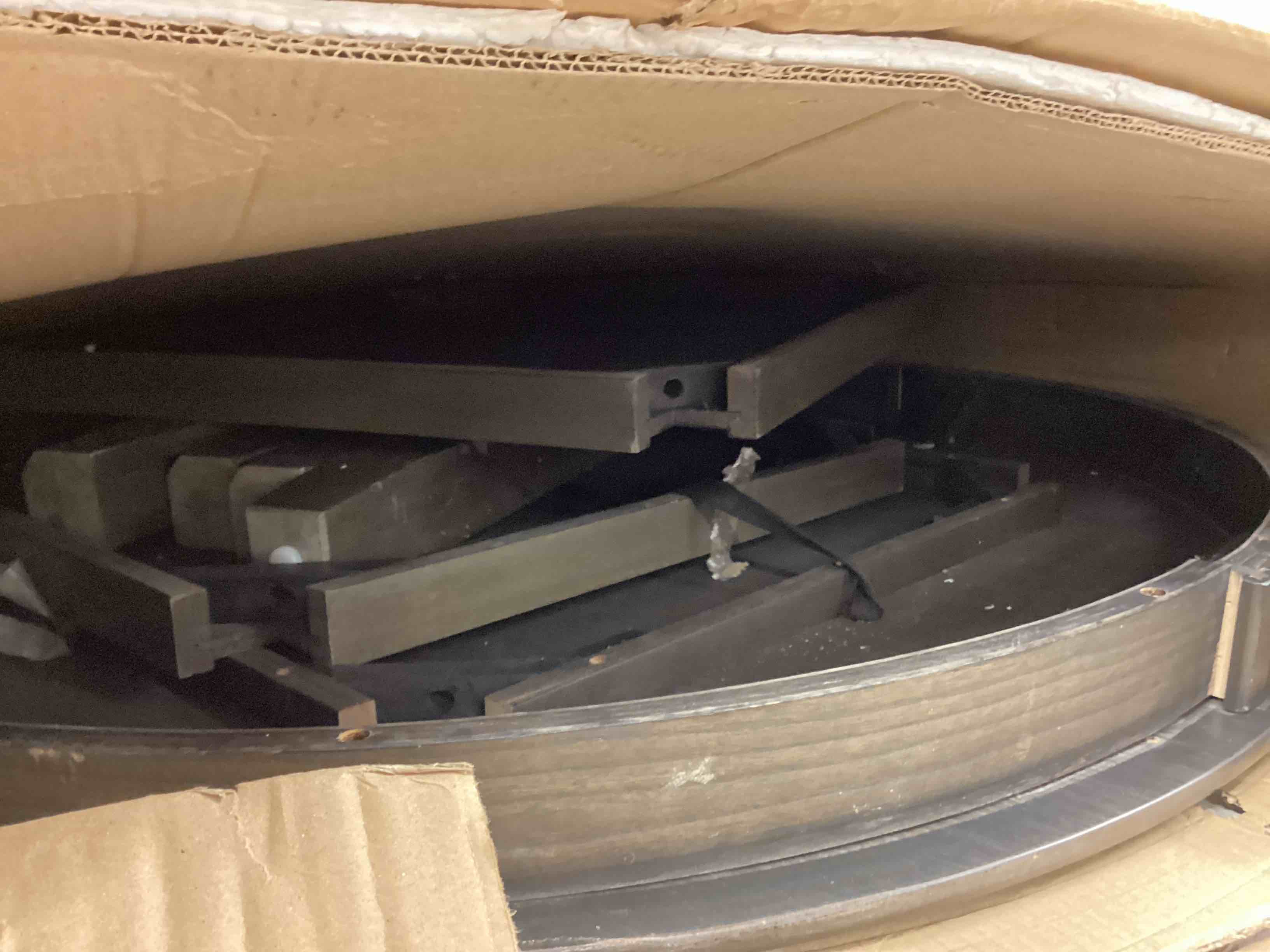 Condition photo showing As Is for Picket House Furnishings Taylor Counter Height Dining Table in Gray