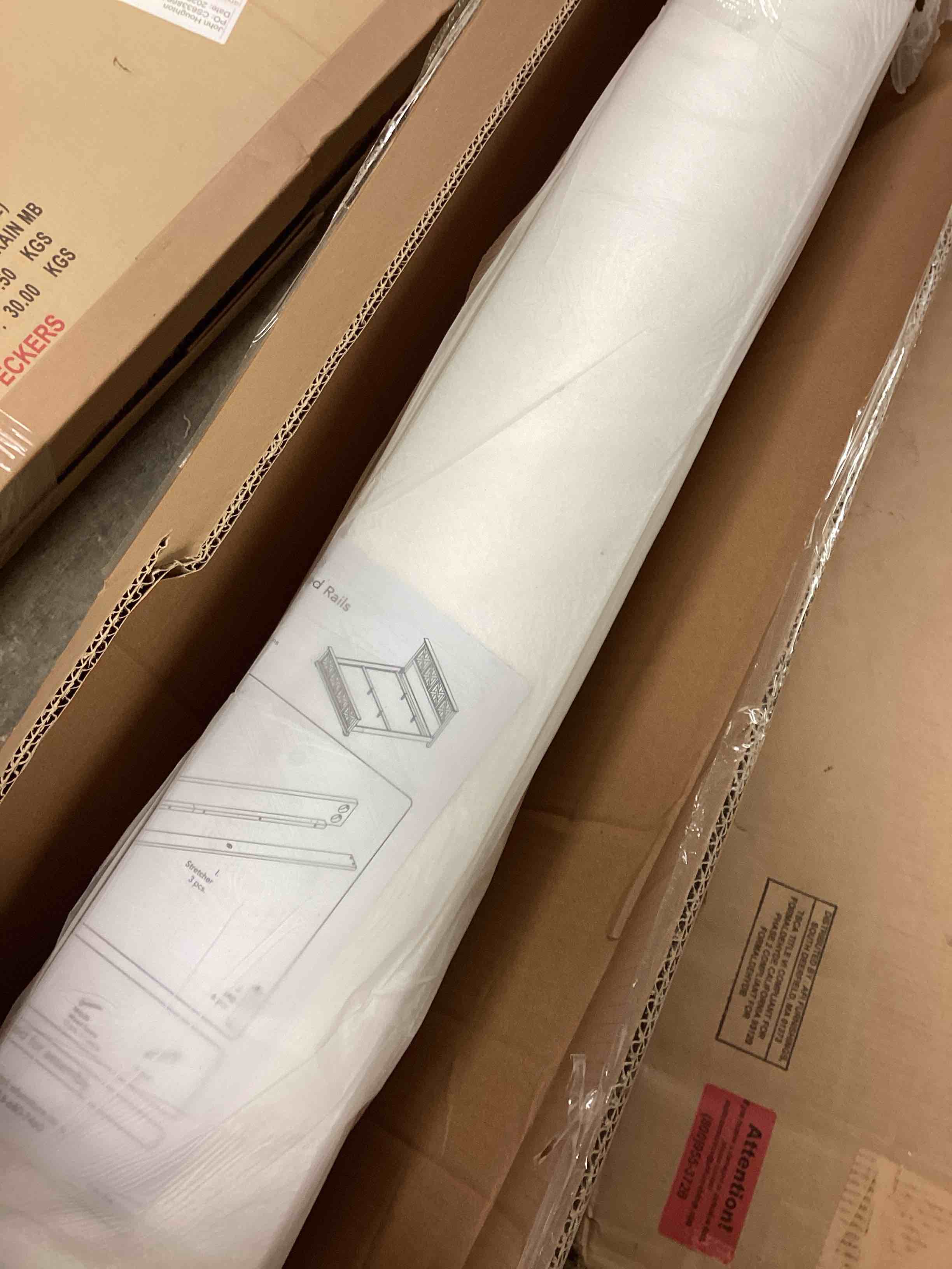 Condition photo showing Good Condition for Seaside Lodge Off-White King Headboard (incomplete only Side Rails )