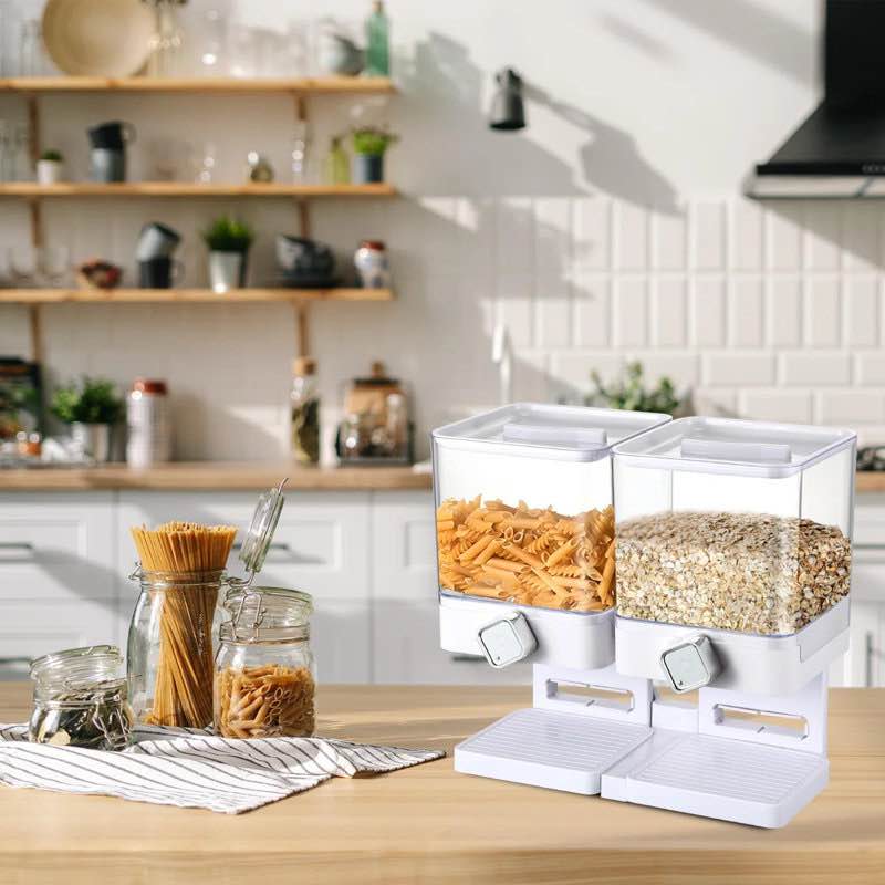 Dewit Dry Food Cereal Double Dispenser Box Container