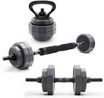 cap barbell 66 lb multi-use adjustable weight set - versatile dumbbell, barbell & kettlebell for full-body workouts | gray