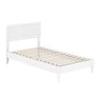 afi sophia white solid wood frame twin low profile platform bed (incomplete only rails ) 