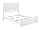 afi furnishings queen white wood bed frame with headboard (incomplete only rails slats) 