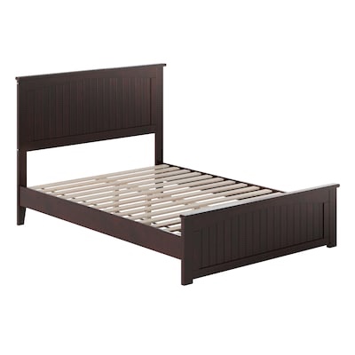 afi furnishings espresso full wood low-profile bed