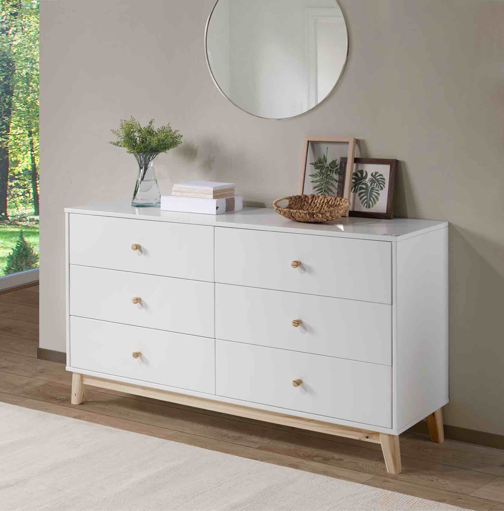 mod collection mod 6-drawer double dresser (incomplete box 1 ) 