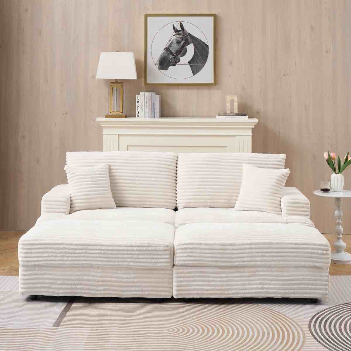 Aura Modular Sofa With Hidden Storage, Independent Spring Cushion & Cloudlike Memory Foam By Mercer41 (incomplete) (similar photo) 