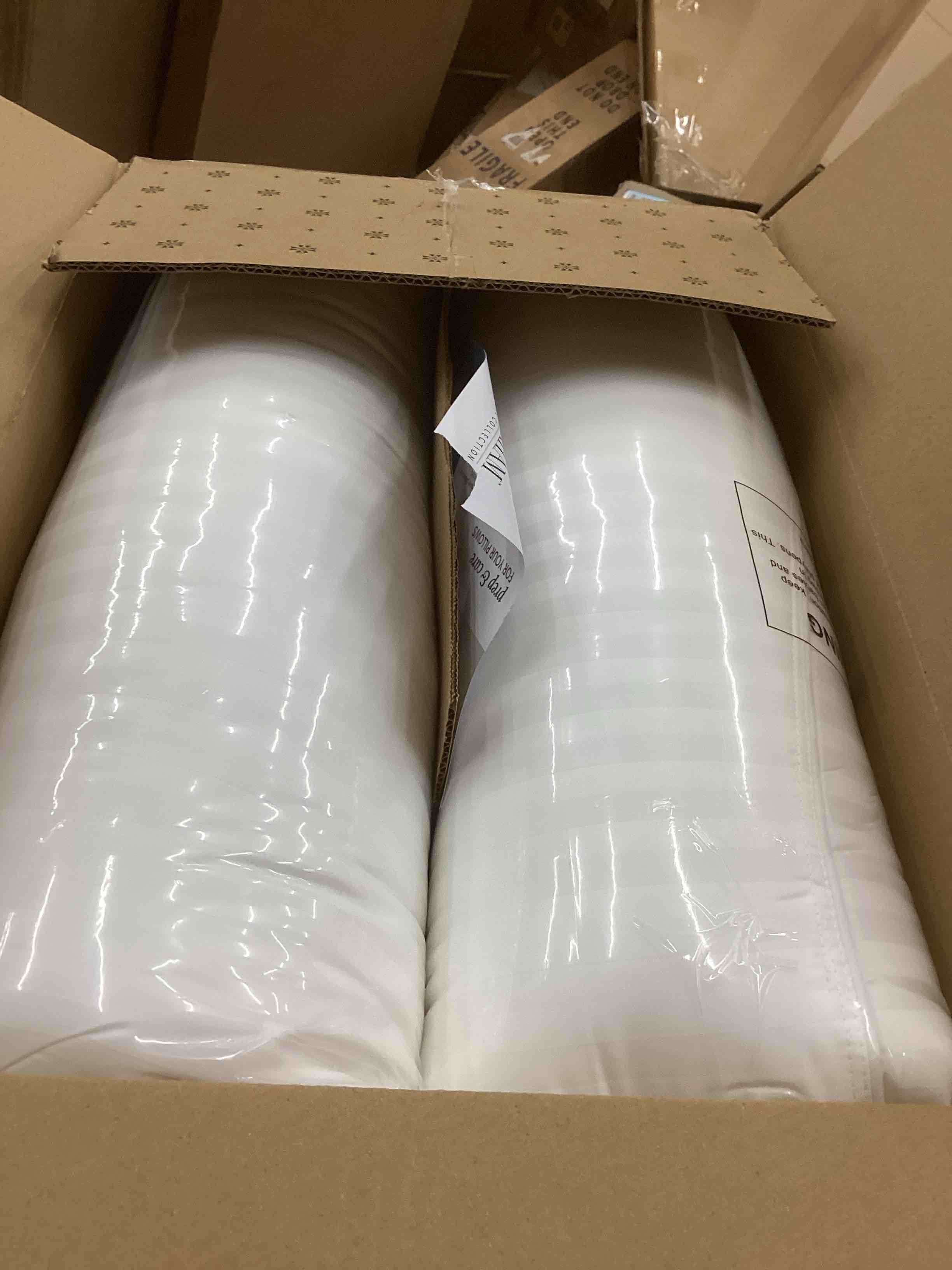 Condition photo showing New/Like New for Beckham Hotel Collection Bed Pillows Standard/Queen Size Set of 2 - Original Soft Down Alternative Pillow for Sleeping - Soft Support for Back, Stomach or Side Sleepers Queen / Standard White
