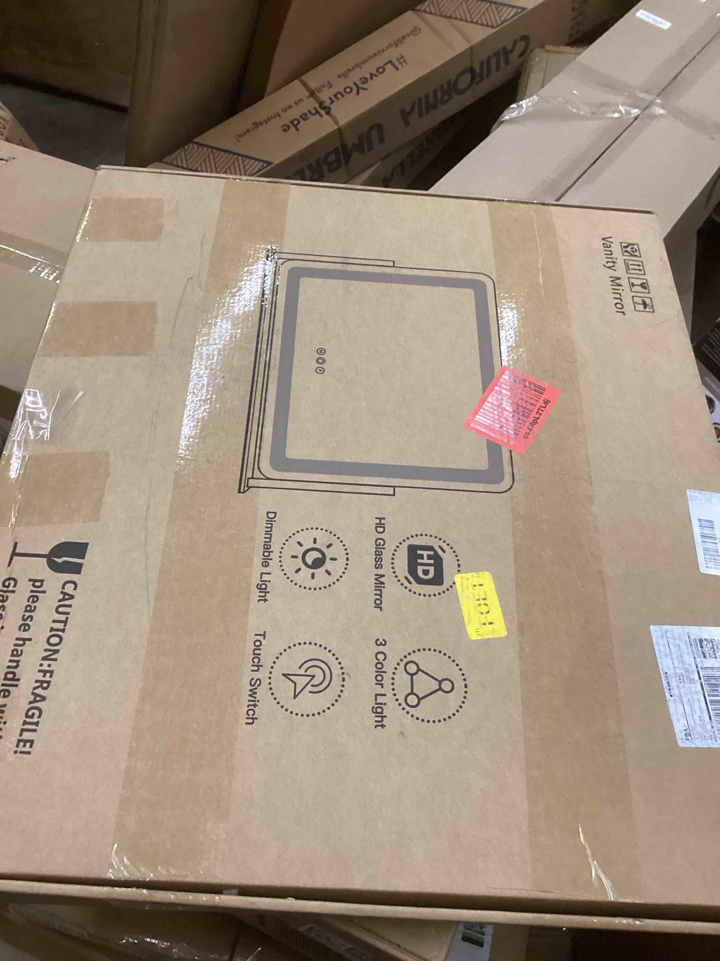 Condition photo showing New/Like New for FENNIO Vanity Mirror with Lights 22''x17'' Makeup Mirror with Lights,Vanity Mirror Touch Screen with 3-Color Lighting,Dimmable,for Vanity Desk Tabletop White 22"L x 17"W