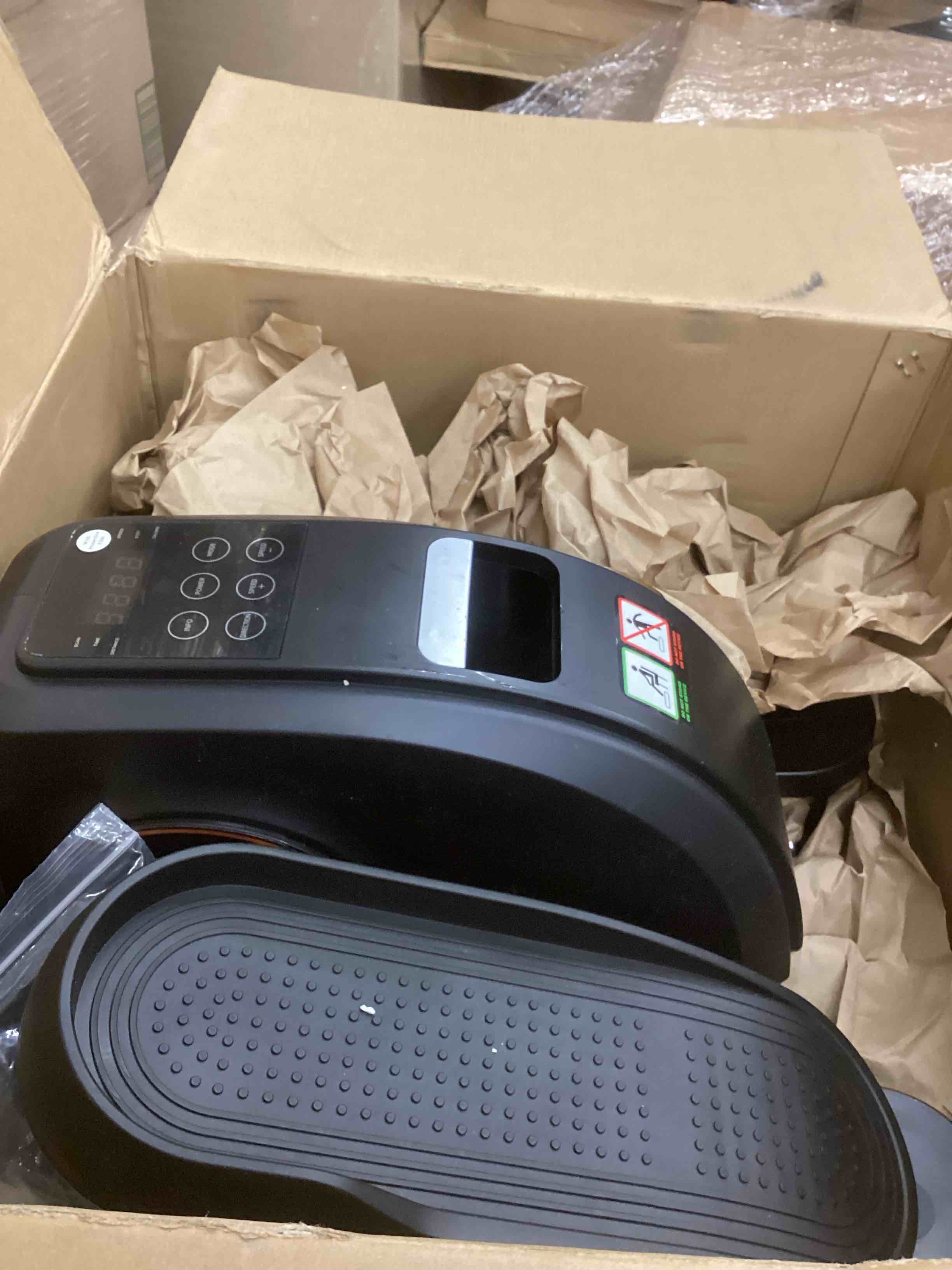 Condition photo showing As Is for DUMOS Quiet Under-Desk Elliptical – Compact Mini Pedal Exerciser with Adjustable Speed and LED Display, Convenient Fitness Solution for Work and Home