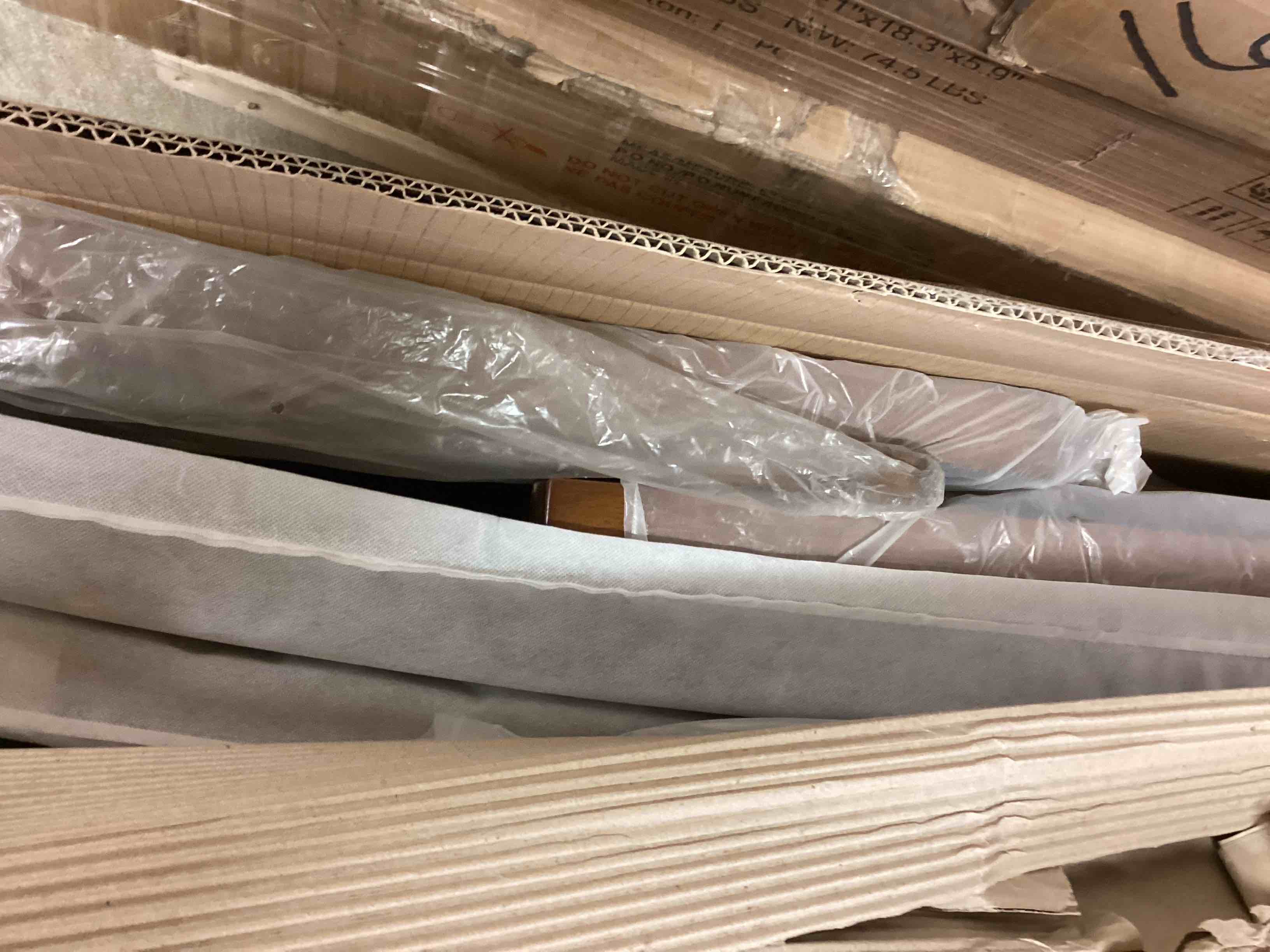 Condition photo showing Good Condition for Baxton Studio Caron Modern and Contemporary Transitional Walnut Brown Finished Wood 2-Piece Counter Stool Set