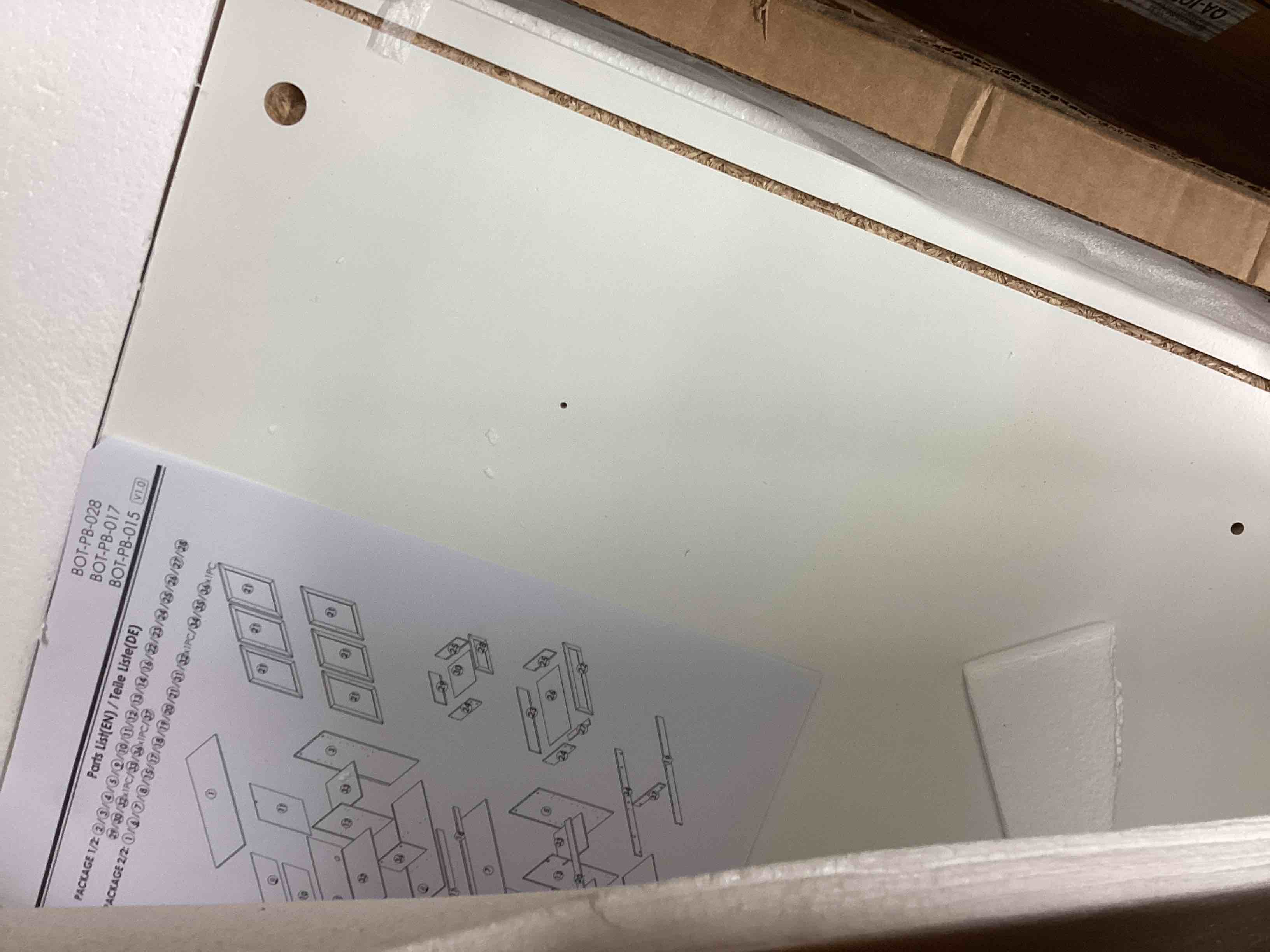 Condition photo showing As Is for 72.2'' Kitchen Pantry, Microwave Stand with Storage By Winston Porter White (incomplete box 1 of 2) 