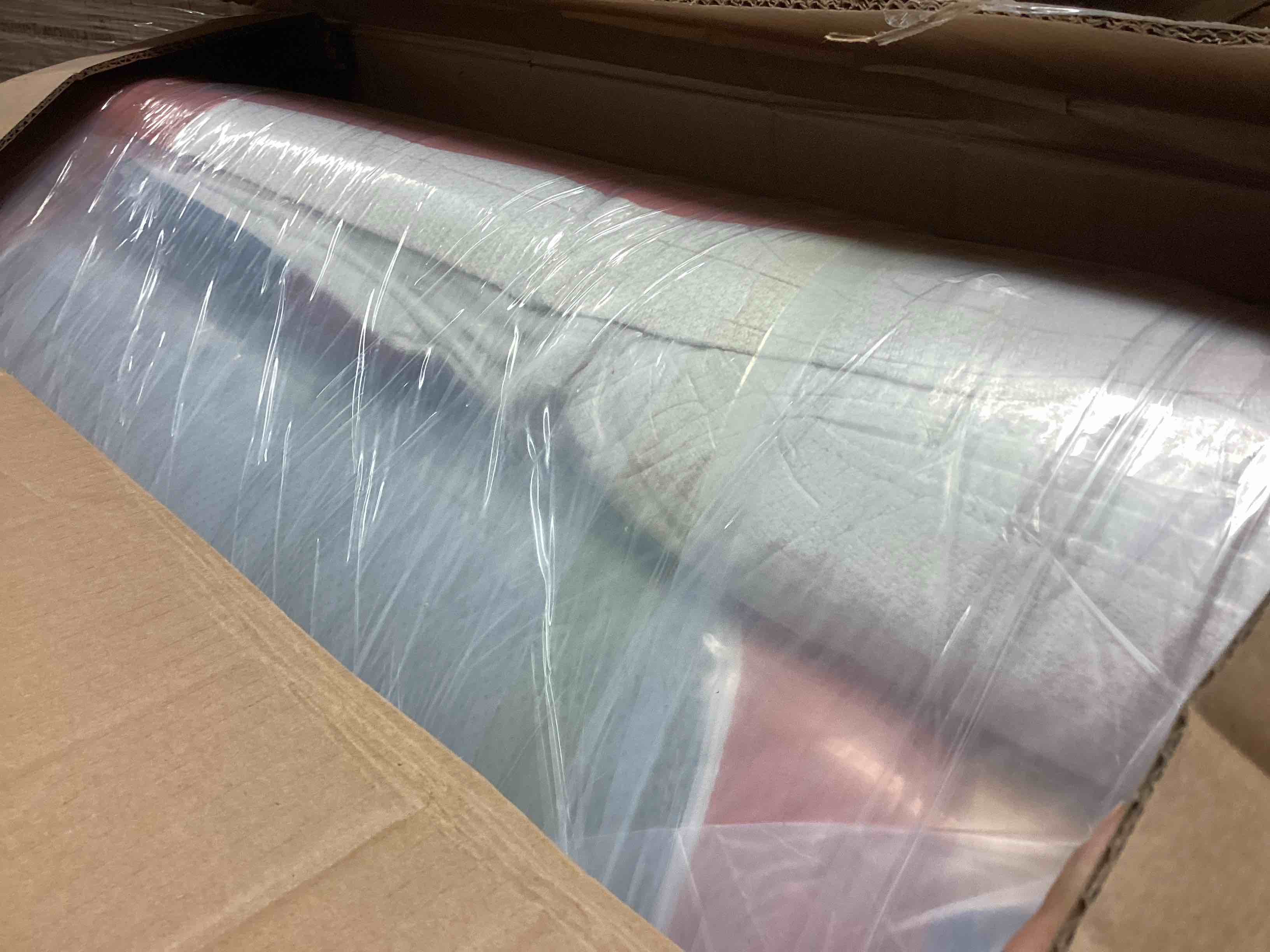 Condition photo showing New/Like New for 102" W Oversized Modern Curved Upholstered Sofa, 4 Seater Design Boneless Sectional Cloud Couches, Plush Chenille Compressed Lounge Couch With Bohemian Style Pillows For Living Room (incomplete box 2 ) 