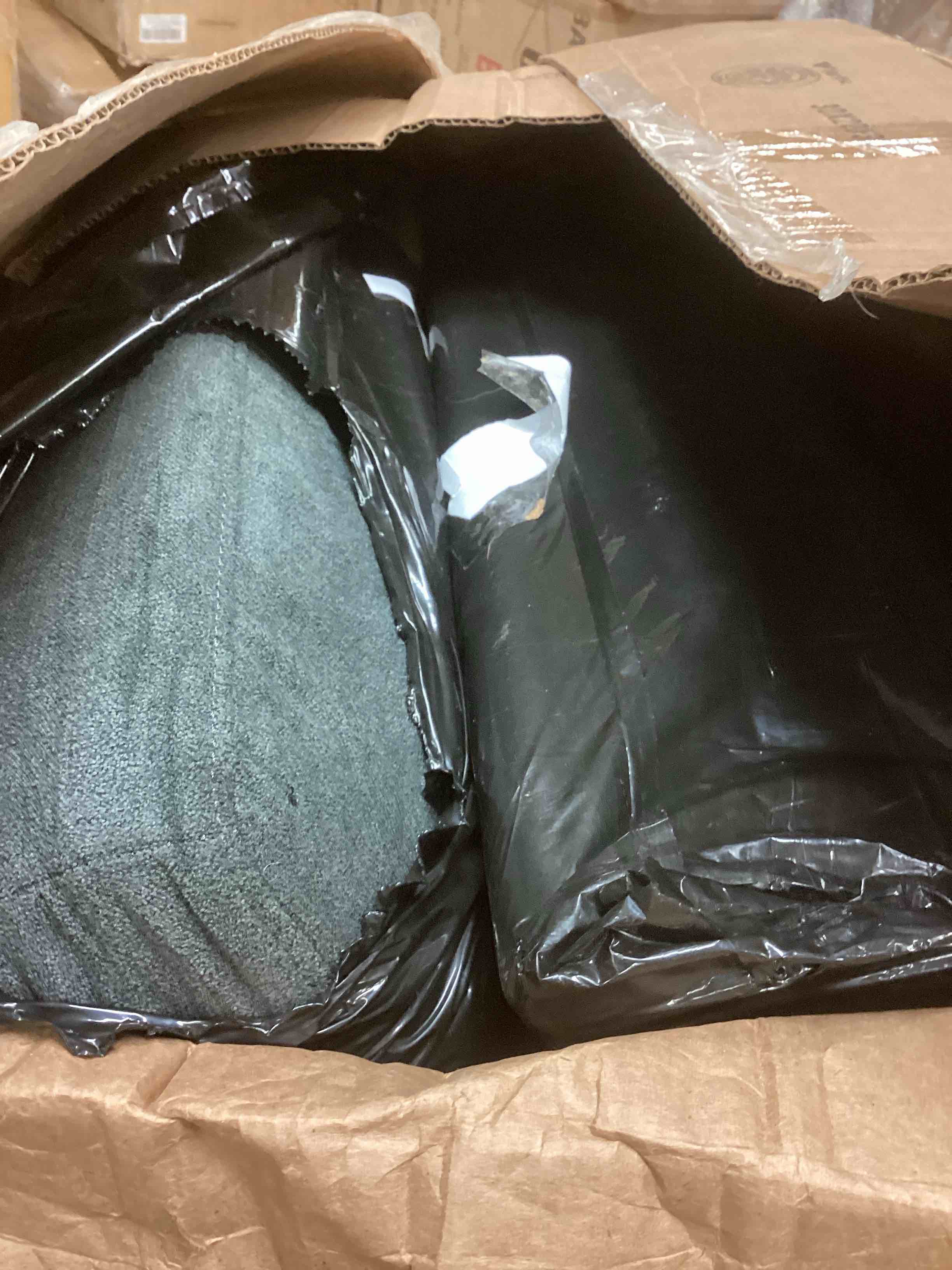 Condition photo showing As Is for 140 u-shaped modern sofa modular ,gray (incomplete one box only)