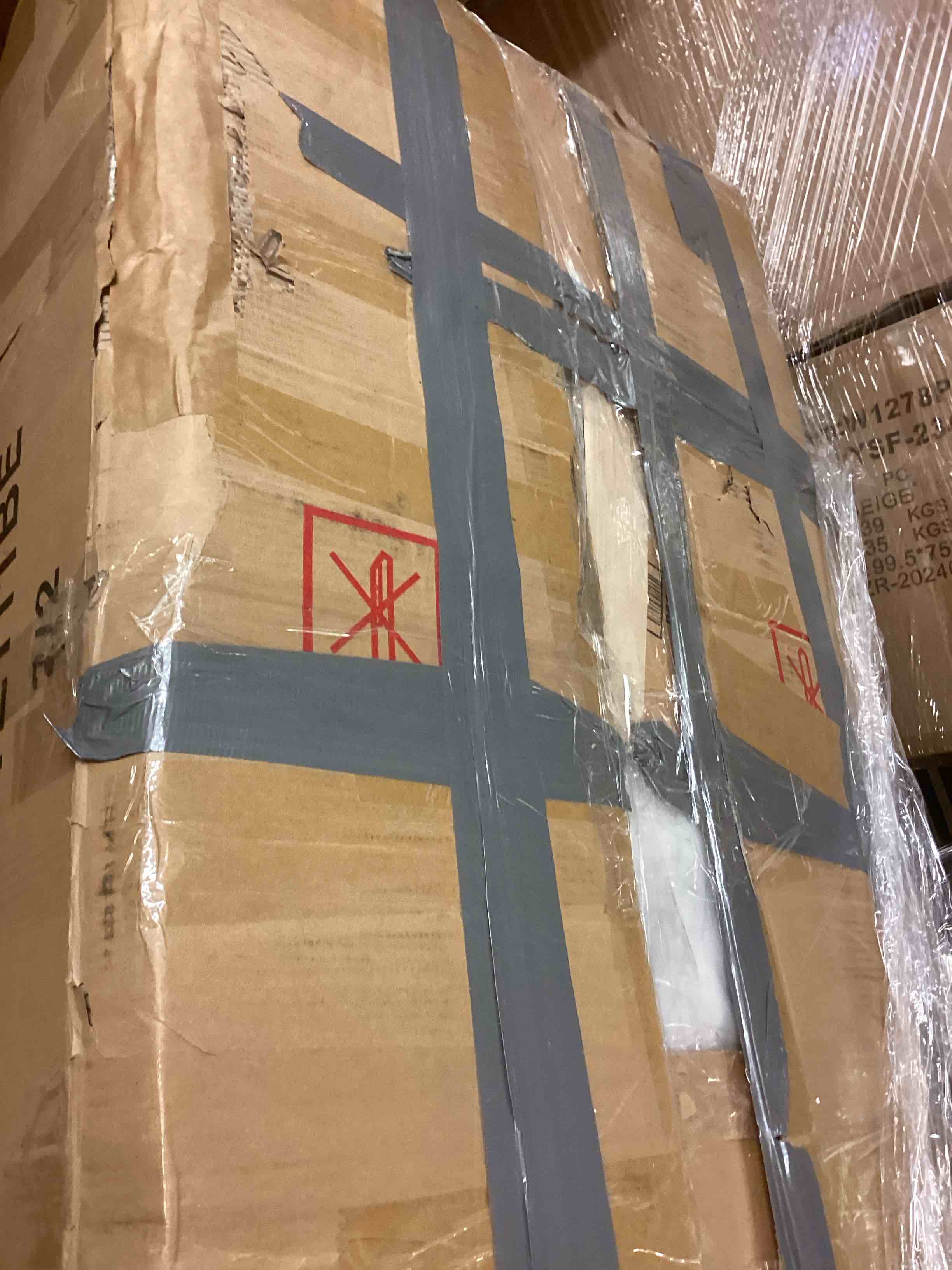 Condition photo showing Good Condition for Shariff Corduroy Upholstered Sleeper Sectional Sofa Couch Pull Out Sofa Bed with Reversible Storage Chaise , USB Ports , 7 Pillows (incomplete one box of two only)