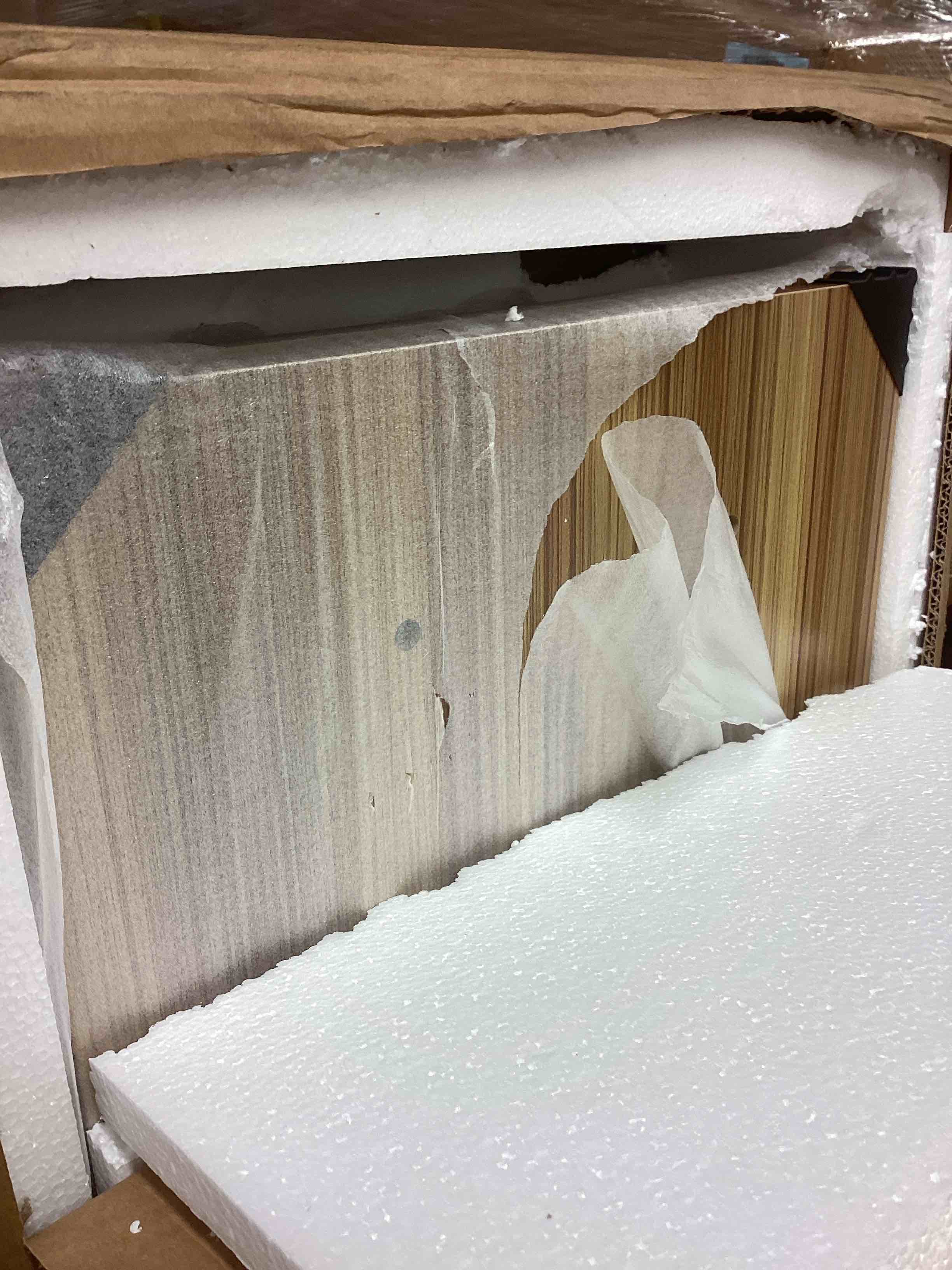 Condition photo showing New/Like New for Tribesigns 78.7 inches Executive Desk L Shaped Desk with Cabinet Large Office Table ( incomplete one box only)