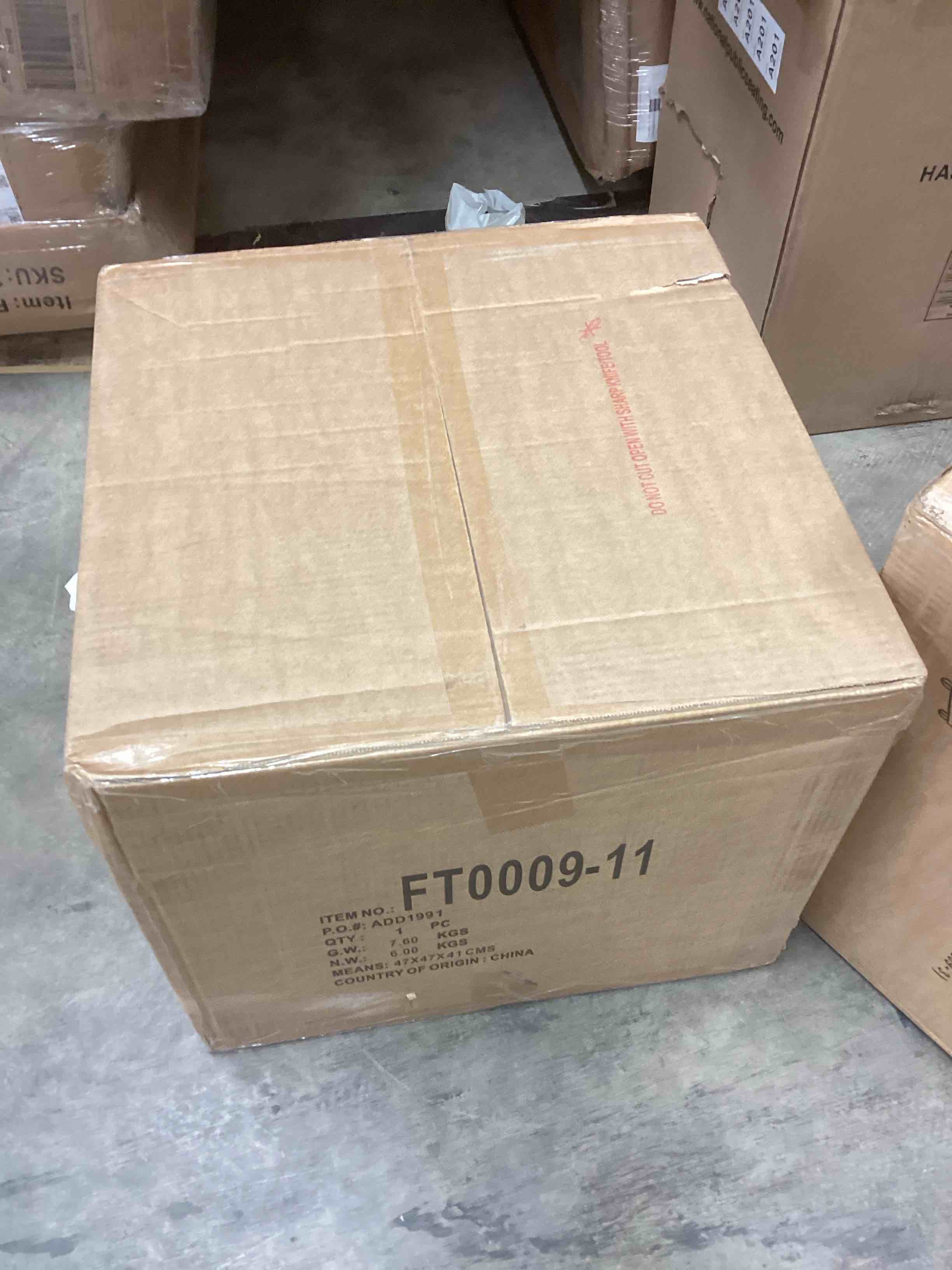 Condition photo showing New/Like New for Adeco 18" Faux Leather Storage Ottoman with Hinged Lid, Mid-Century Modern Foot Rest Stool with Solid Wood Legs, Small Coffee Table & Shoe Bench for Living Room, Bedroom, Brown