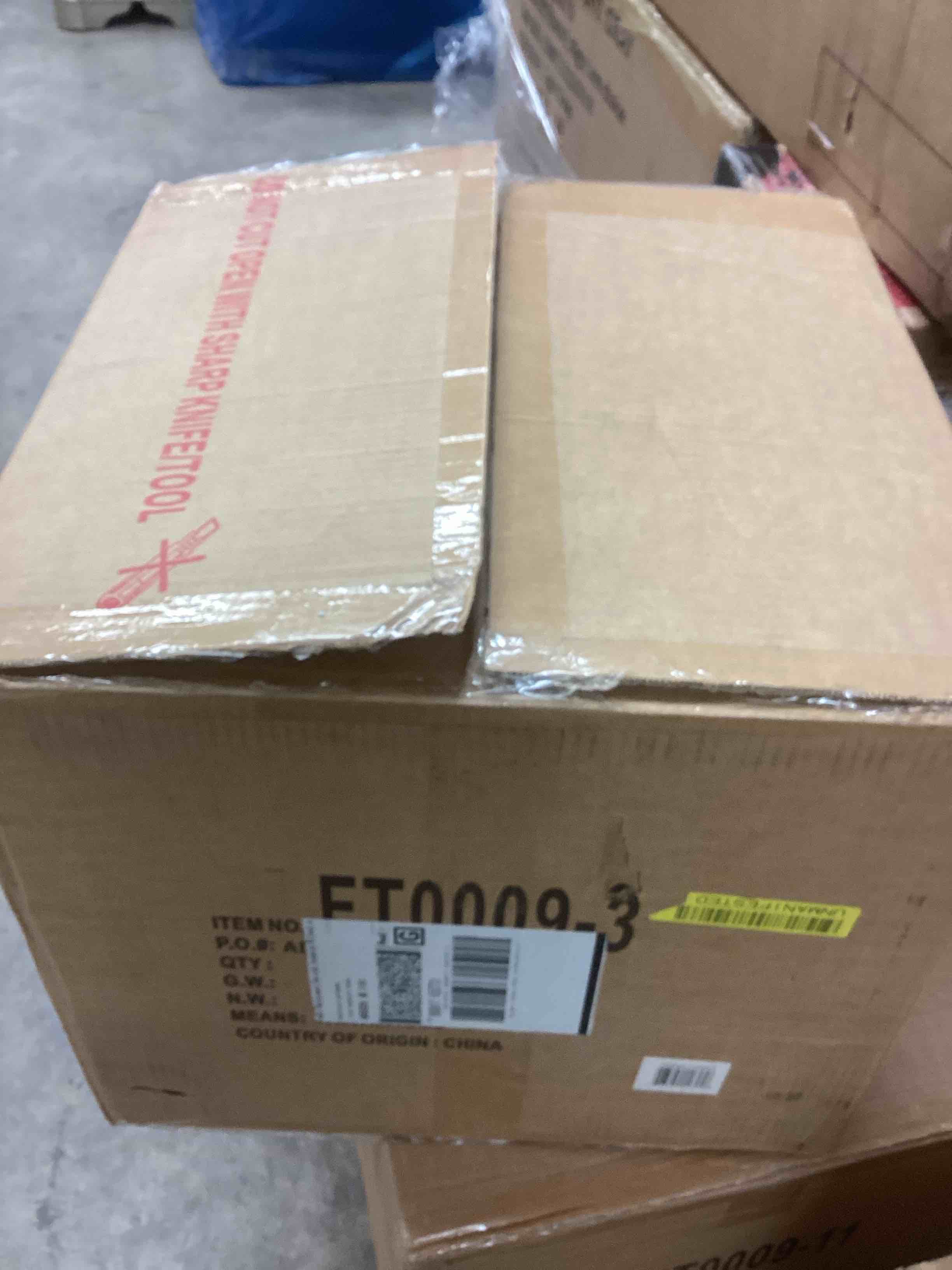 Condition photo showing New/Like New for Adeco Bonded Leather Square Tufted Cubic Cube Storage Ottomans Dark Orange Faux Leather, Leather Modern & Contemporary Storage Cube Fabric