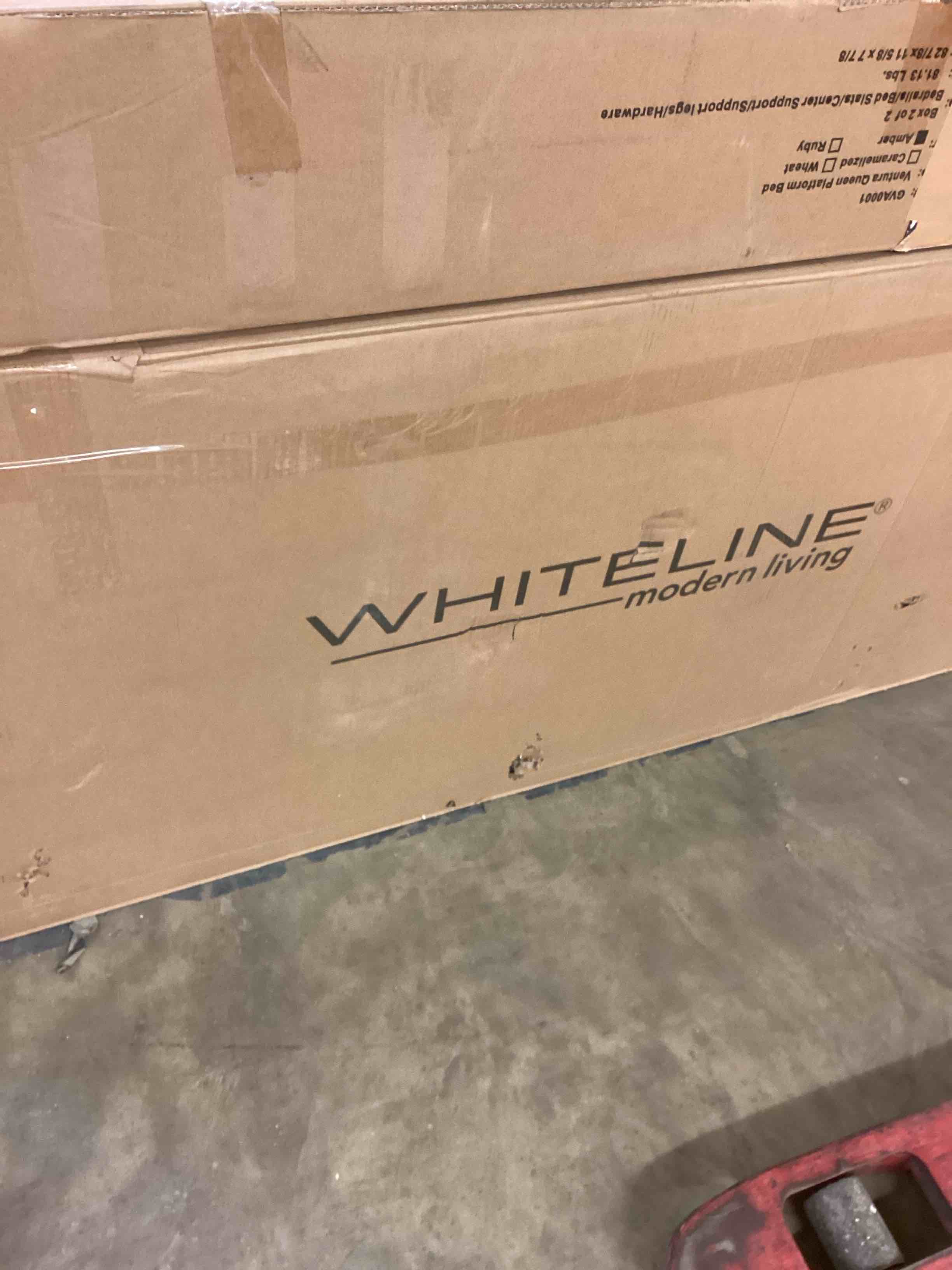 Condition photo showing Good Condition for (incomplete, box 1 of 3) Tatianina 95” large buffet , color: high gloss white 