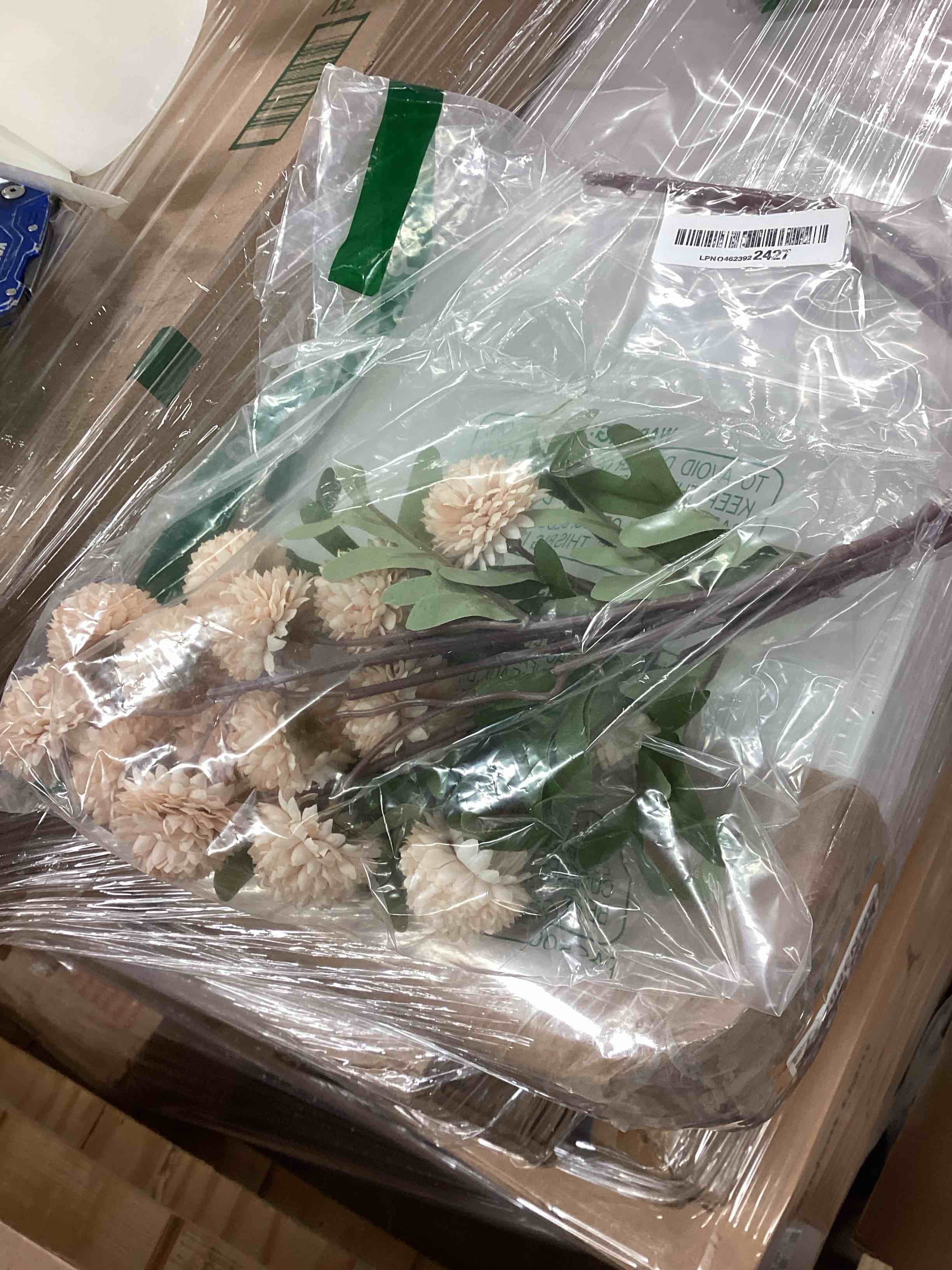 Condition photo showing Good Condition for Artificial Flowers for Vases 20 Inch 10 Stems, Silk Dried Fake Mums Bouquet Indoor Faux Floral Arrangements for Decoration (Beige)