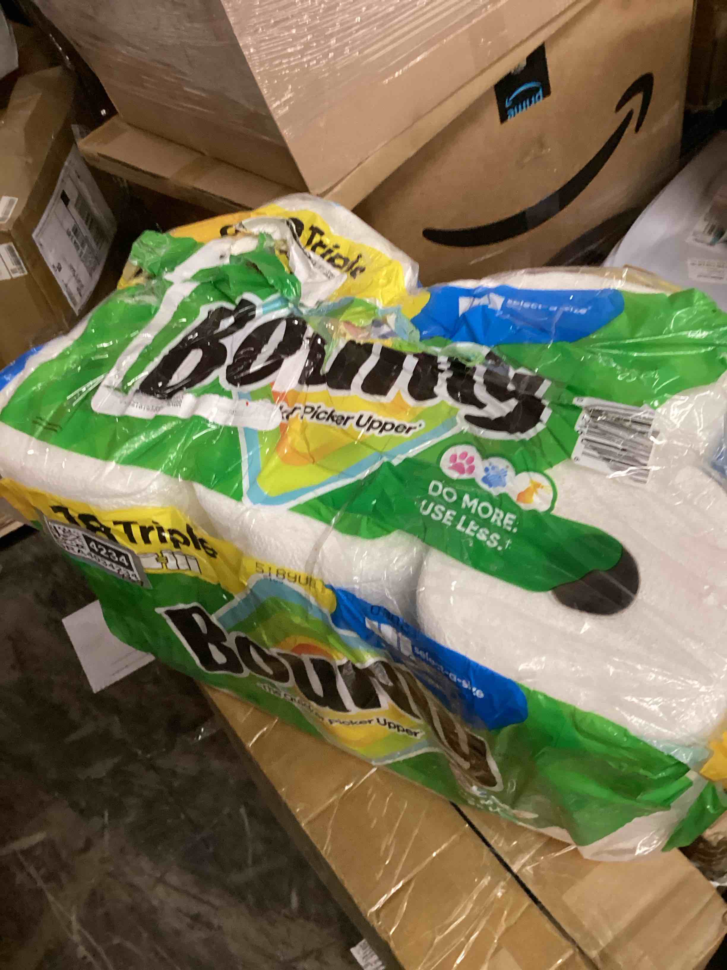 Condition photo showing Good Condition for Bounty Paper Towels Select-A-Size, White, 5 Triple Rolls = 18 Regular Rolls