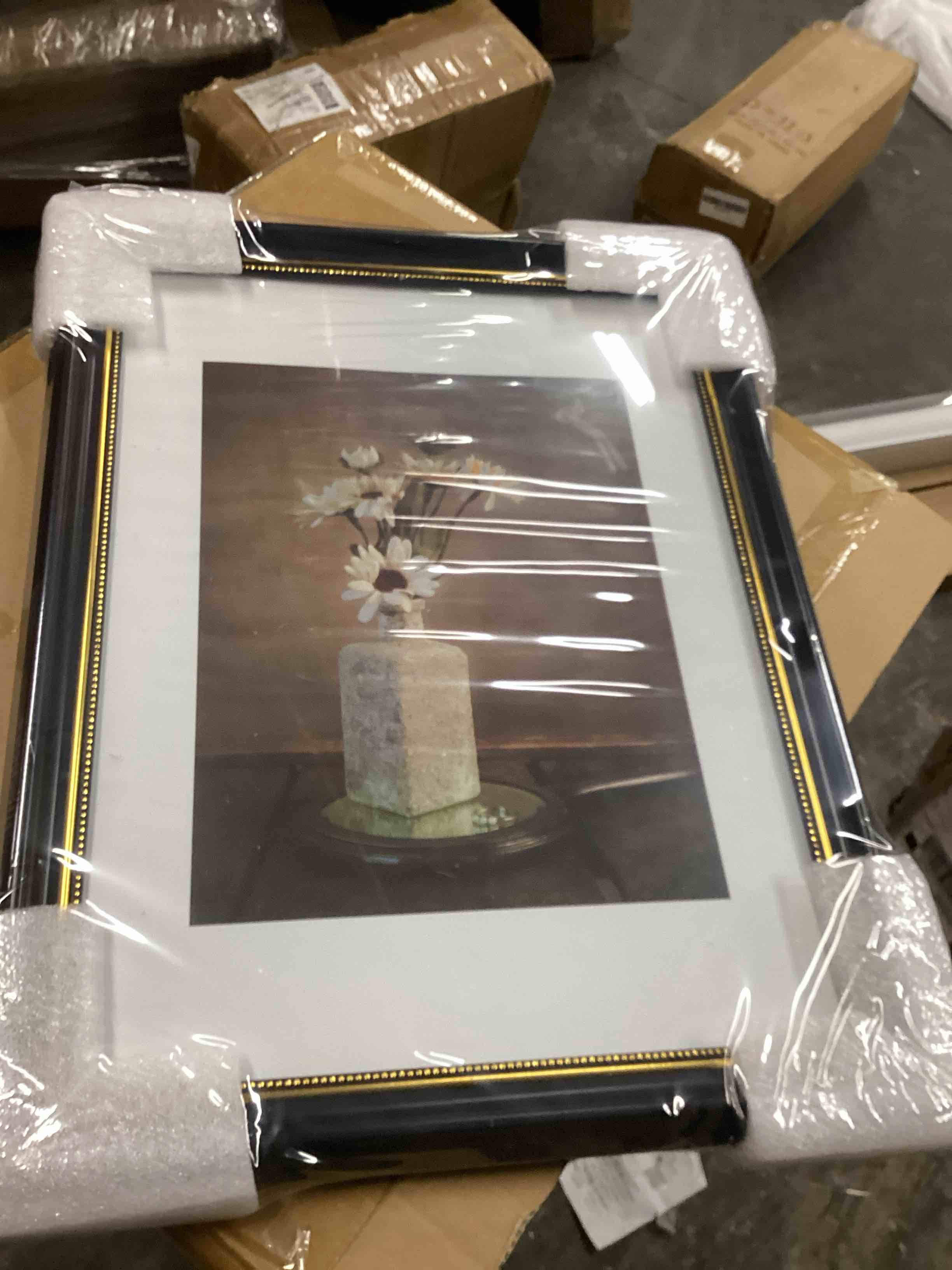 Condition photo showing New/Like New for Abtgt Ornate Vintage Style 12x16 Picture Frame, Made of Tempered Glass and Black Backboard, Wall Mounting, 12 x 16 Black Photo Frame for Home Decor.