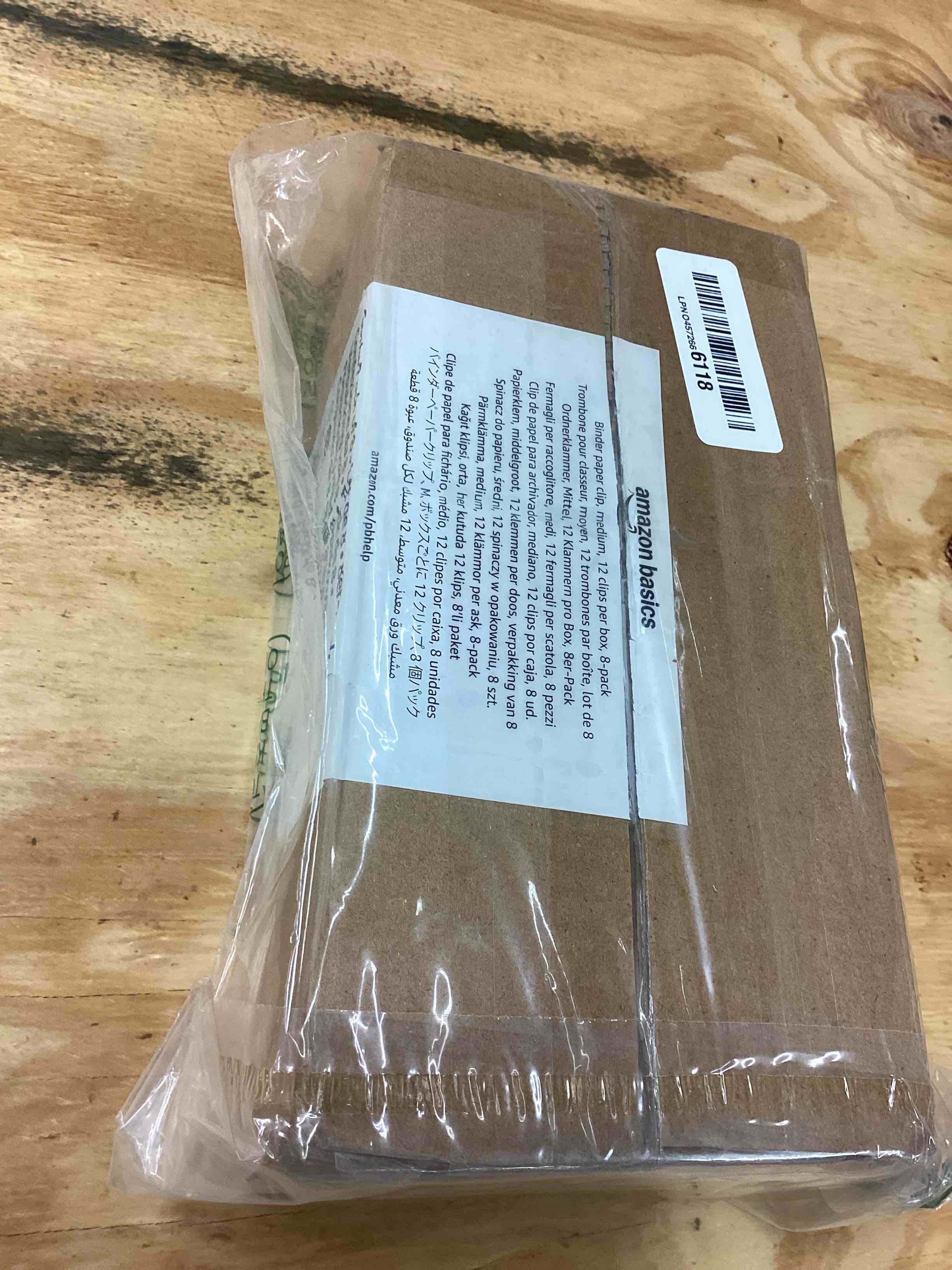 Condition photo showing New/Like New for Amazon Basics Sturdy Binder Clips for Office Use, 96 Count (8 Pack of 12), Medium, 1.25 in, Black Medium Medium Clips (8-Pack)