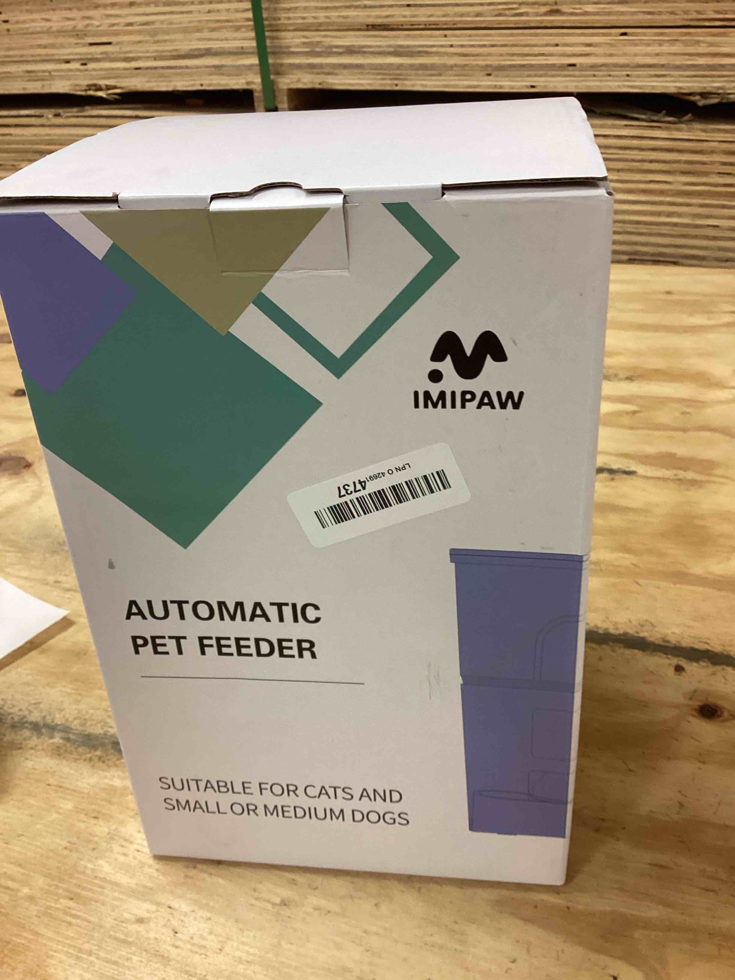 Condition photo showing New/Like New for IMIPAW Automatic Cat Feeders, 3L Timed Cat Dry Food Dispenser with Desiccant Bags, Dual Power Supply, Programmable Portion Size, 6 Meals, 20 Portions Per Day, Auto Pet Feeder for Cats and Small Dogs 3L White
