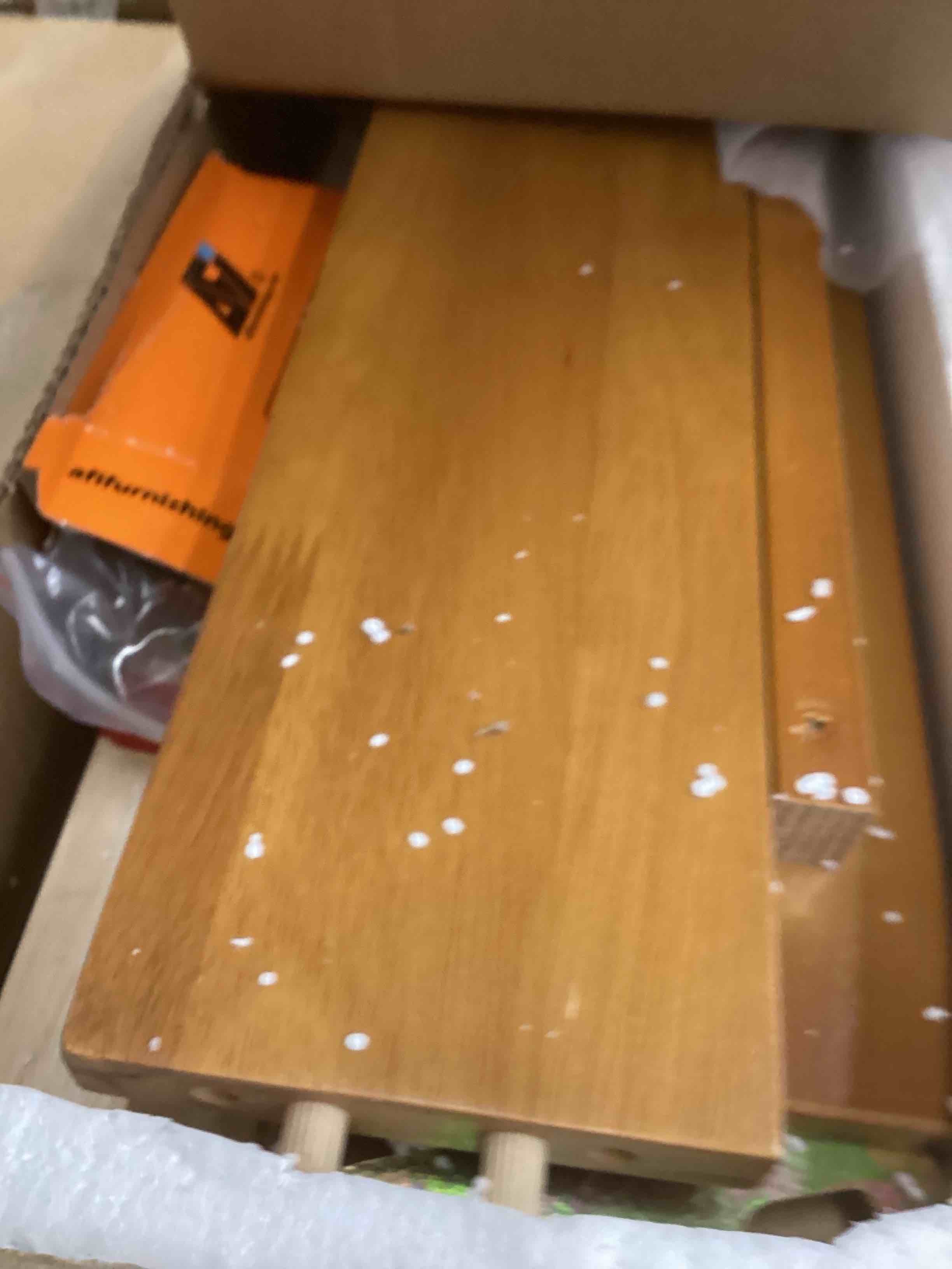 Condition photo showing Good Condition for lamariah solid wood platform storage bed (incomplete one box only)