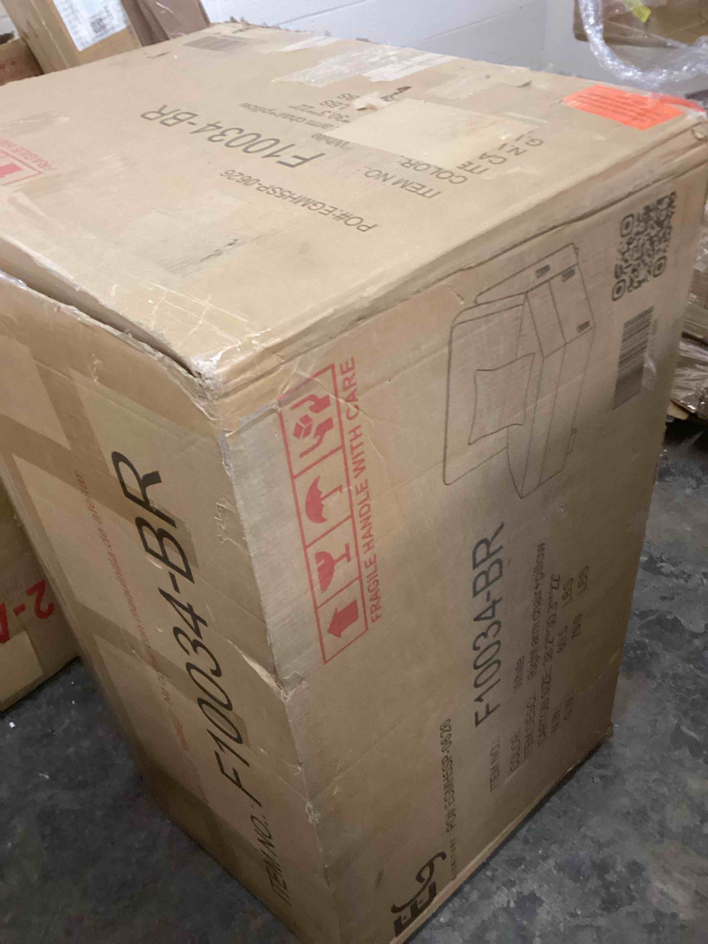 Condition photo showing Good Condition for orsina 5-piece upholstered modular sofa sectional with ottoman (incomplete one box only)